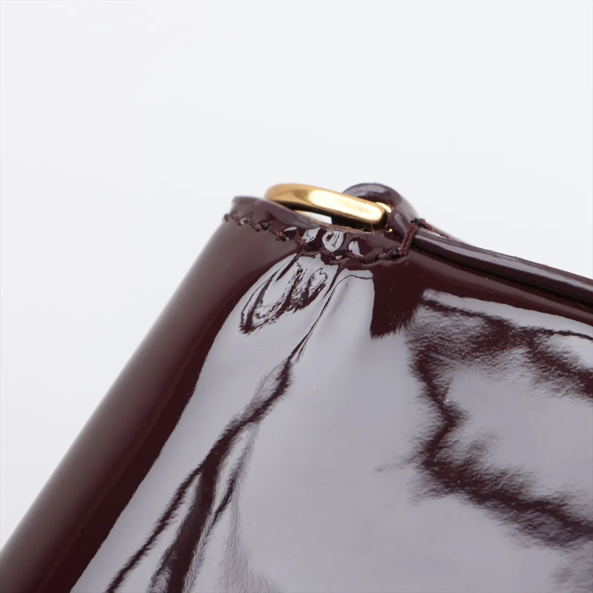 Voltaire Mini Patent Leather Shoulder Bag, Bordeaux 800846 — view 8