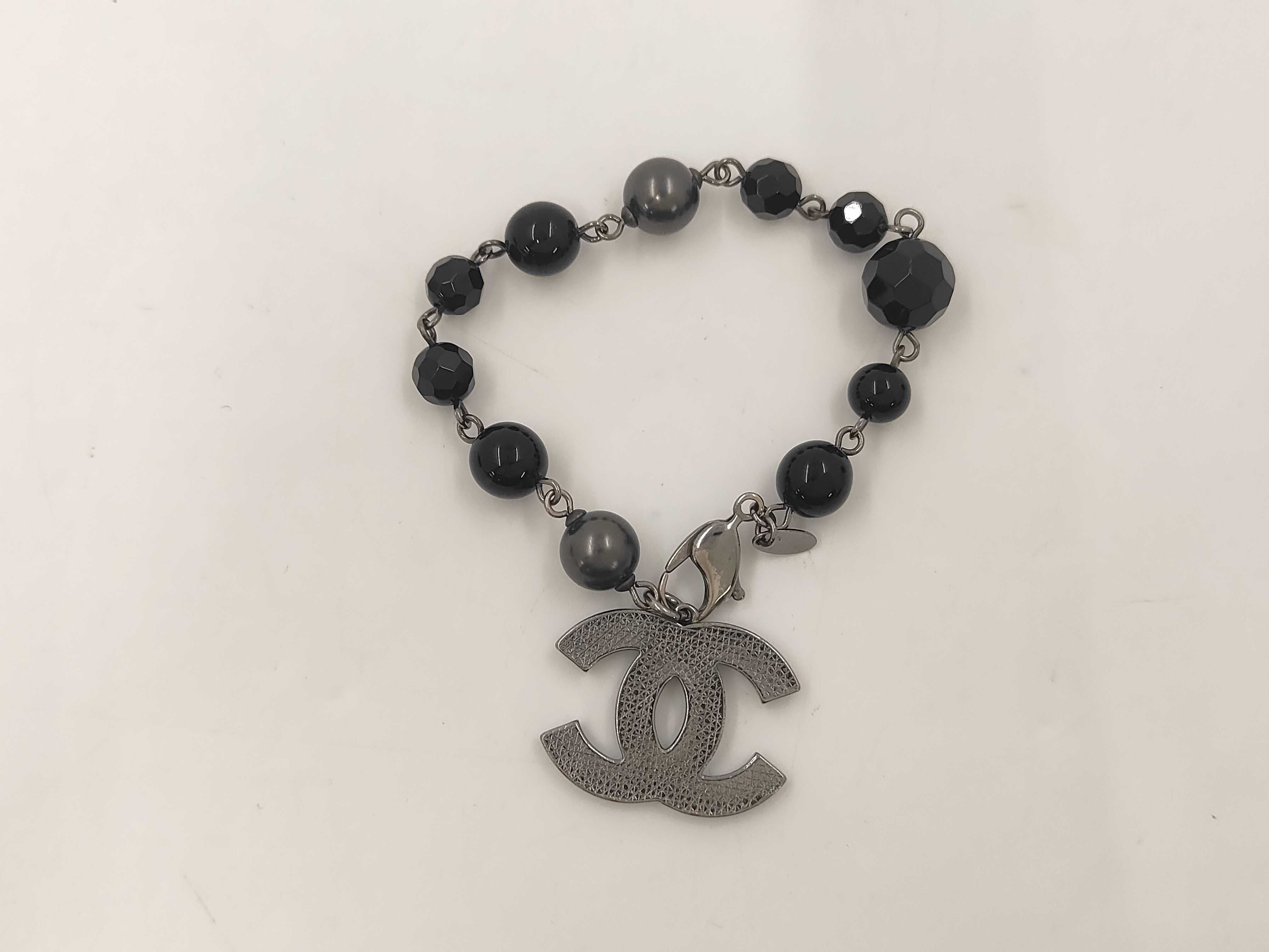 Black Resin Coco Mark Bracelet/Bangle A12V — view 2