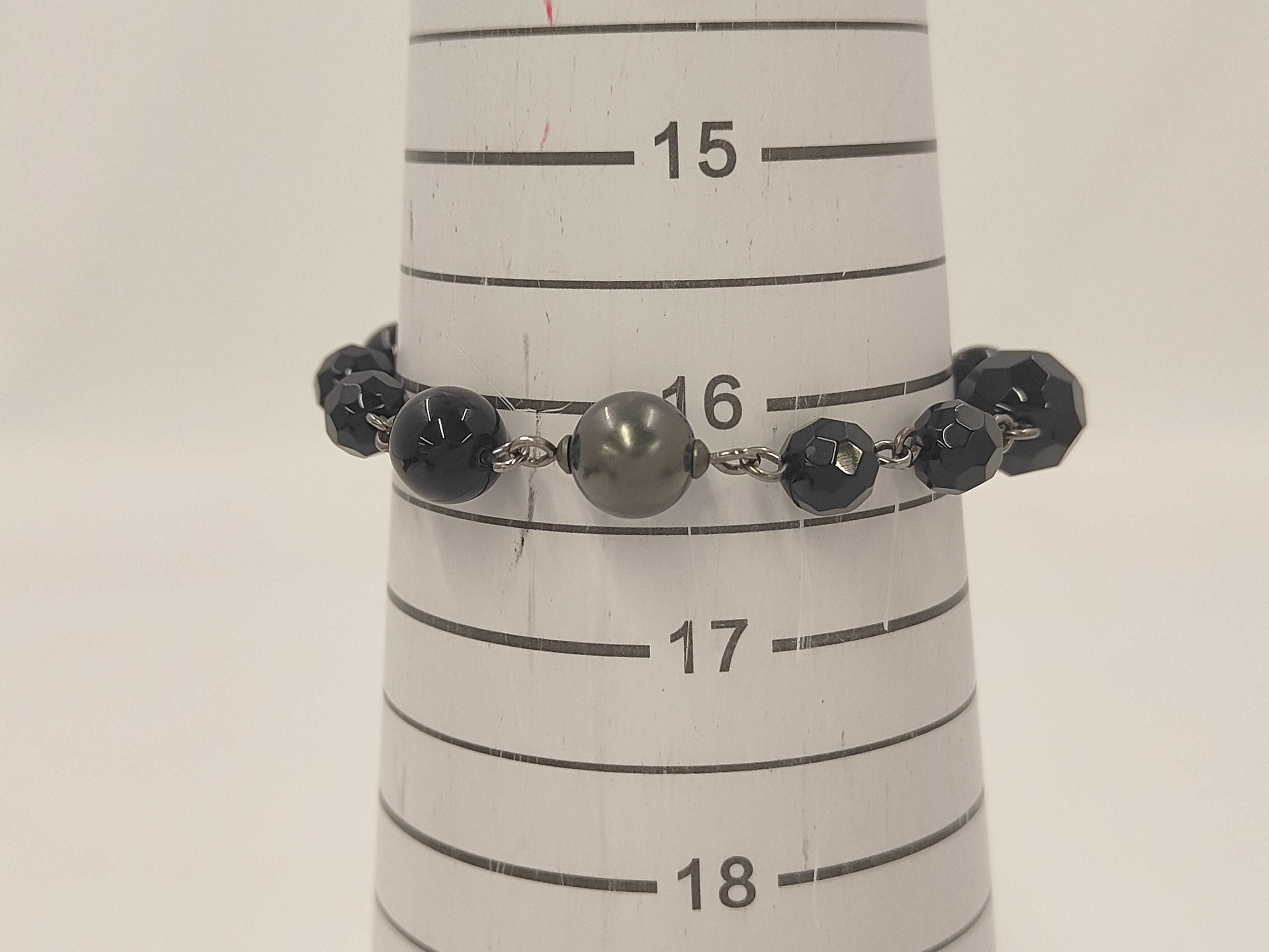 Black Resin Coco Mark Bracelet/Bangle A12V — view 6