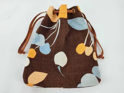 Archive Flower Motif Leather Handle Bucket Shoulder Bag