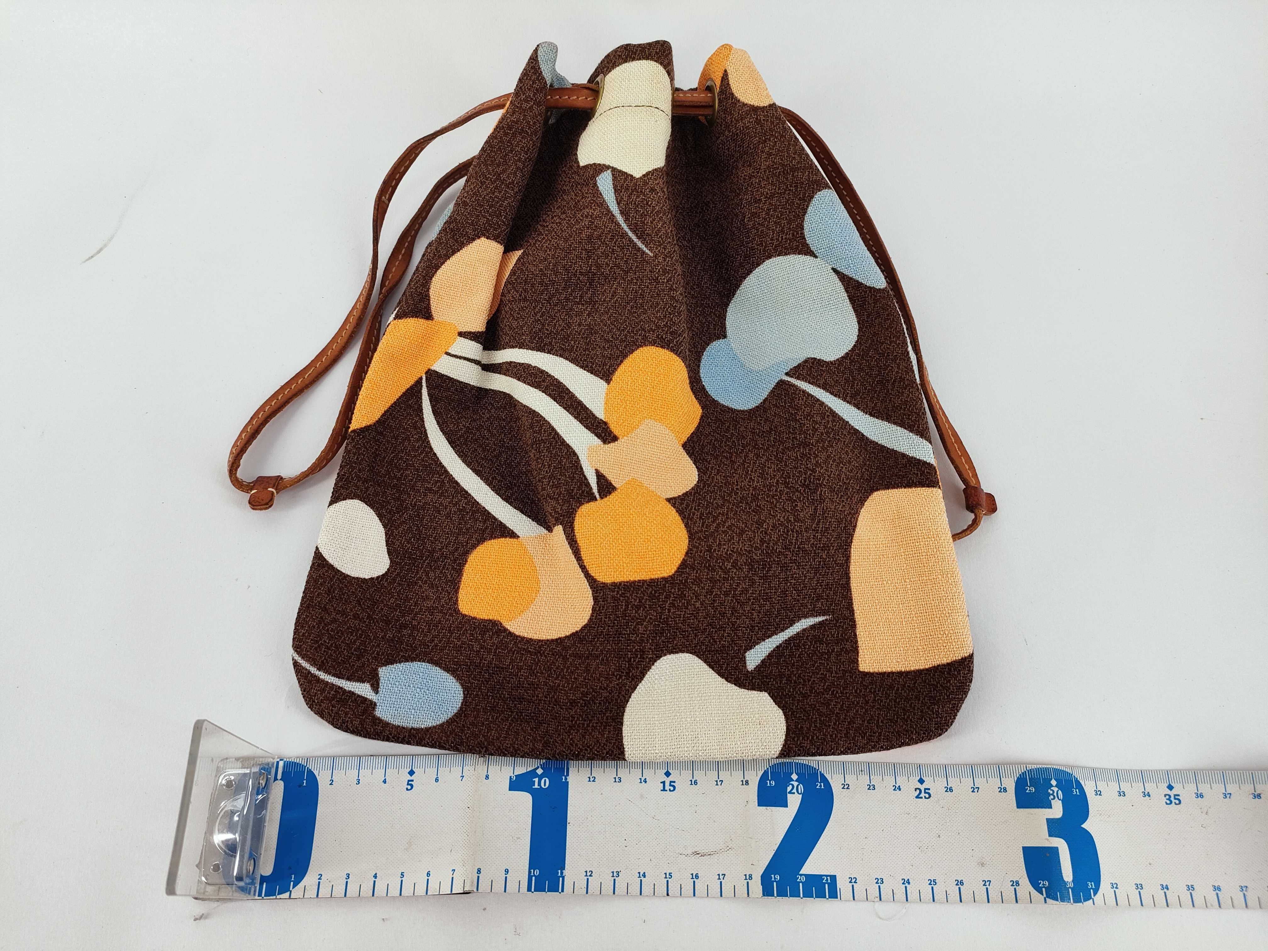 Archive Flower Motif Leather Handle Bucket Shoulder Bag — view 2