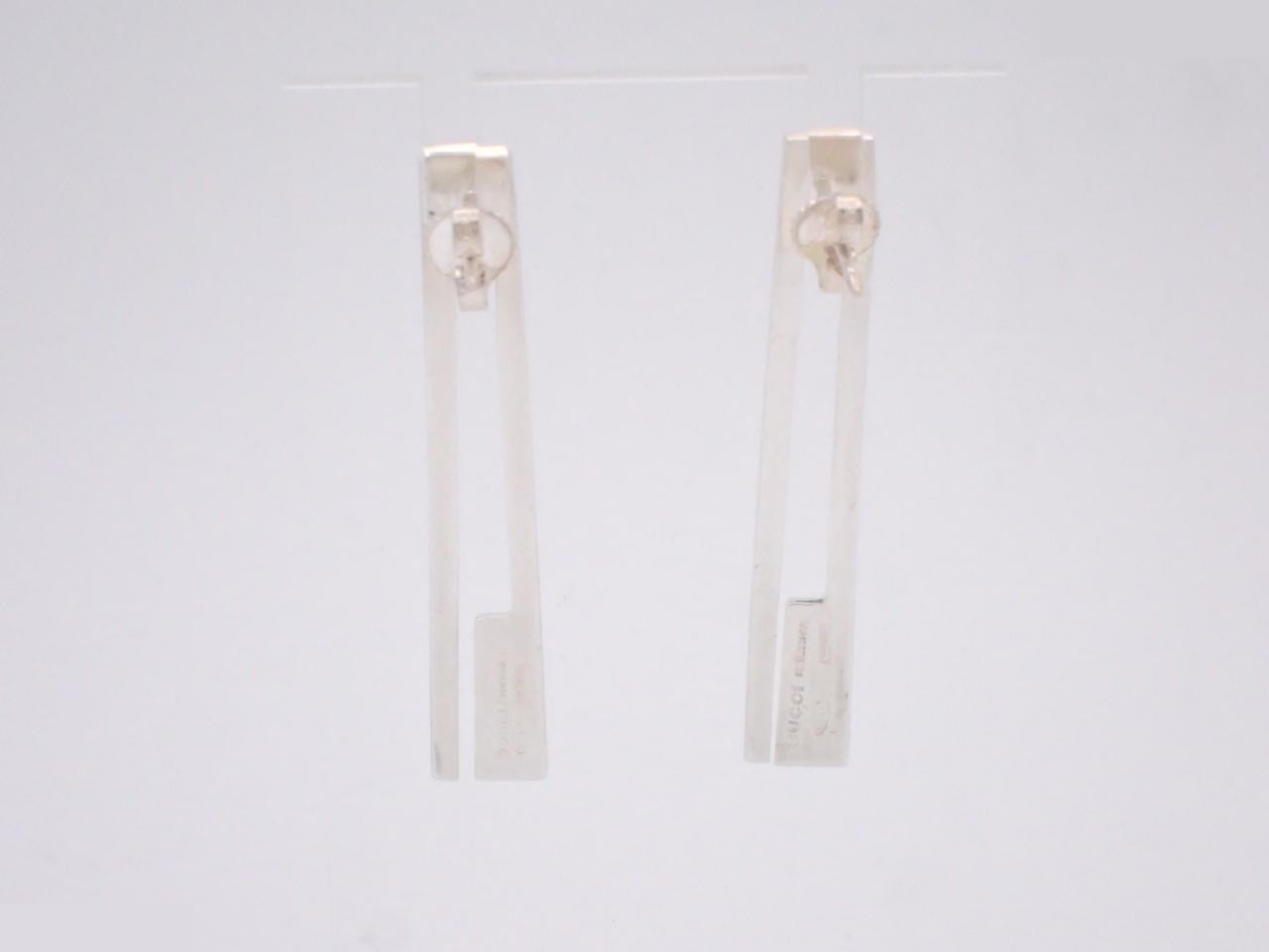 Cutout G Earrings, 925 Sterling Silver, 6.9g — view 2