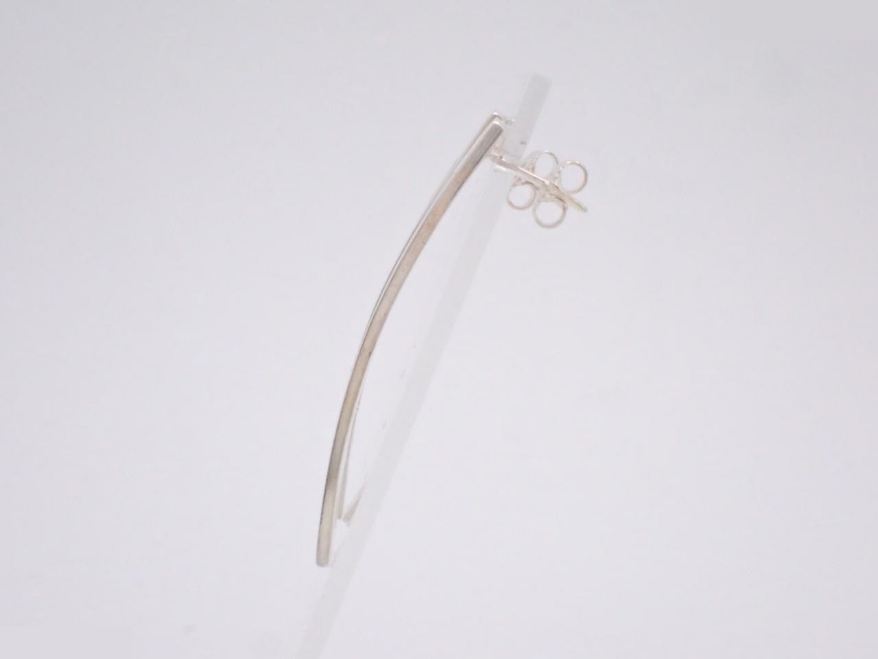 Cutout G Earrings, 925 Sterling Silver, 6.9g — view 3