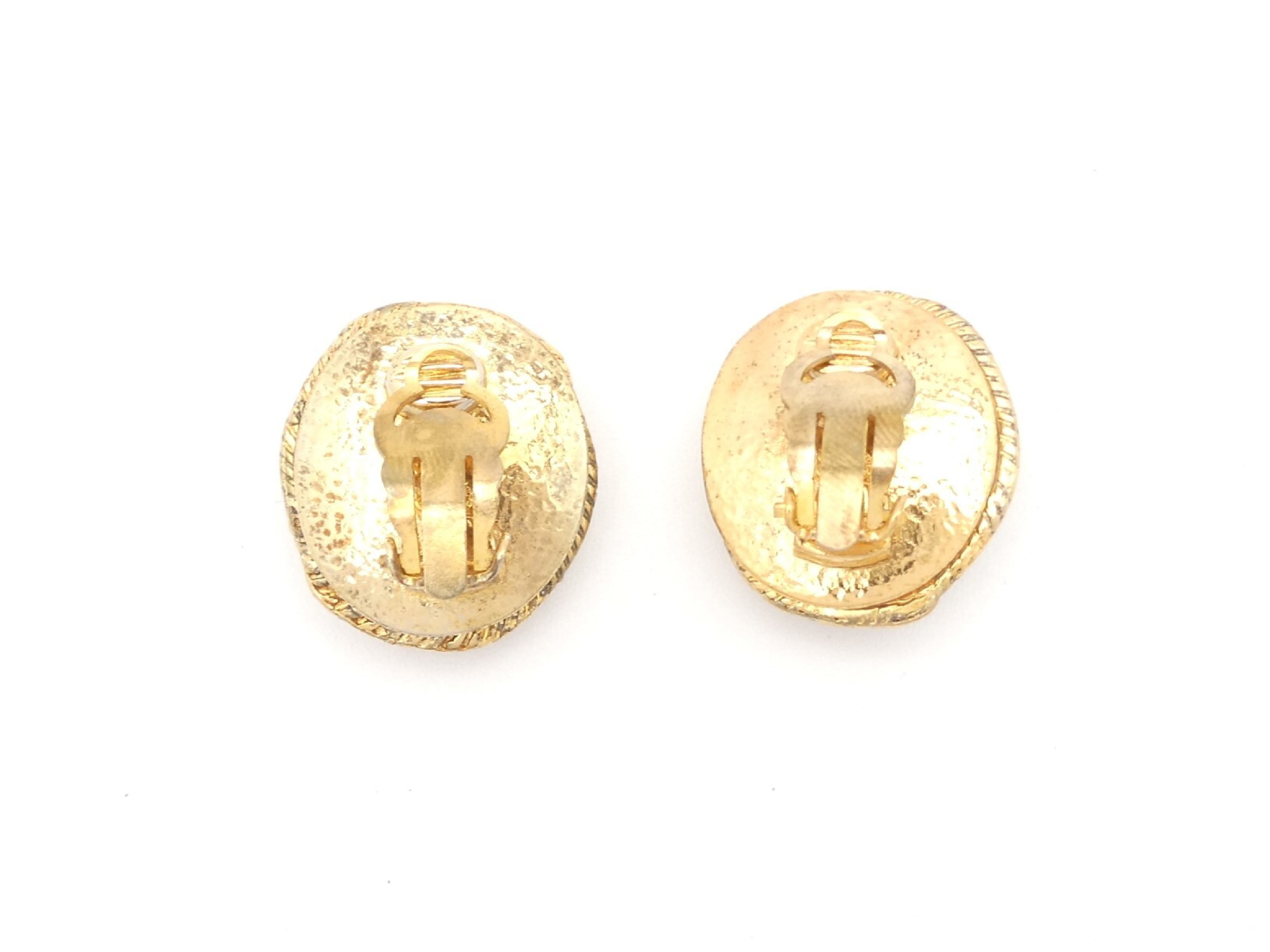 Round Gold Earrings — view 2