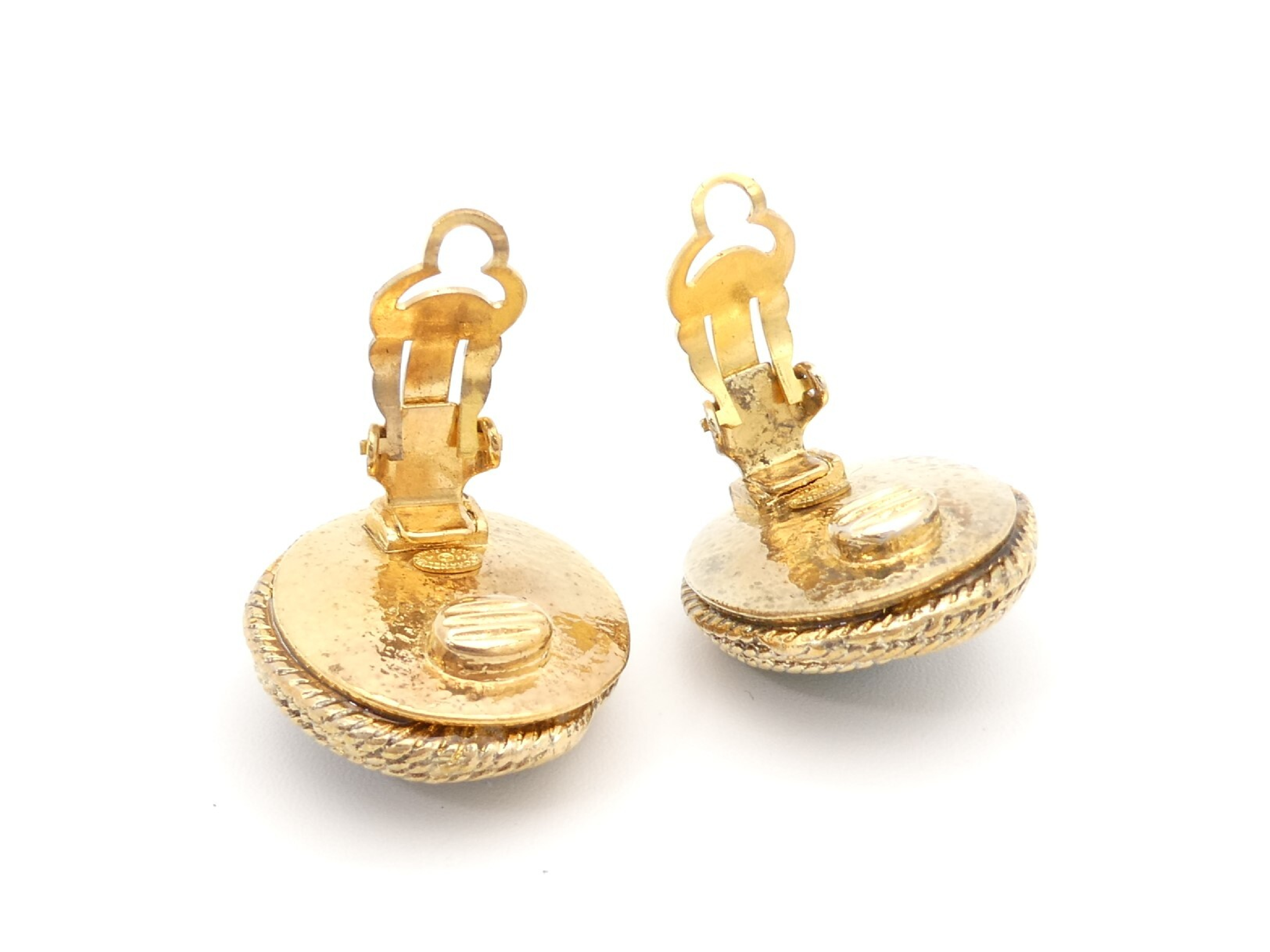 Round Gold Earrings — view 4