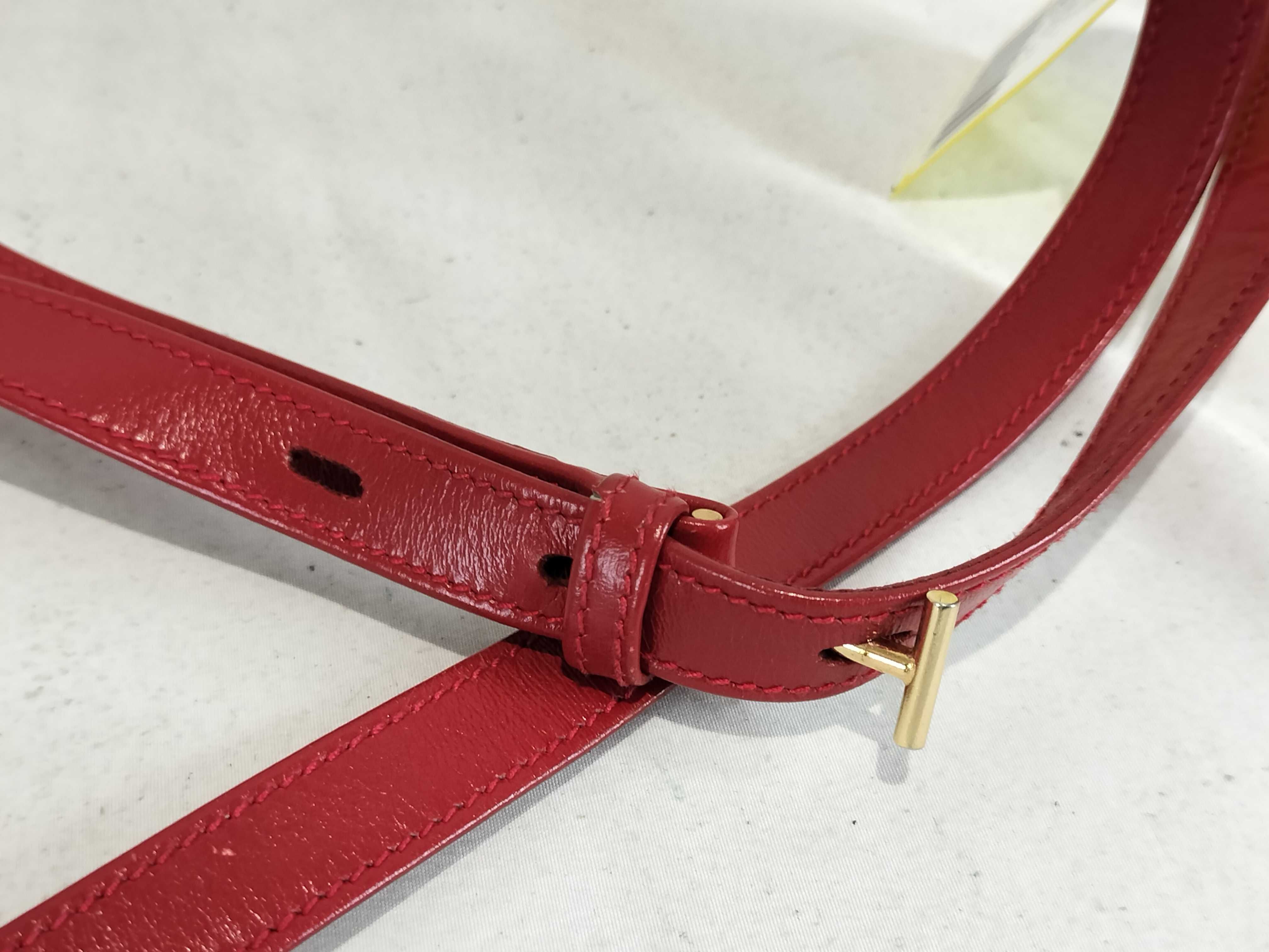 Old Two-Tone Shoulder Bag with Gold Hardware — view 4