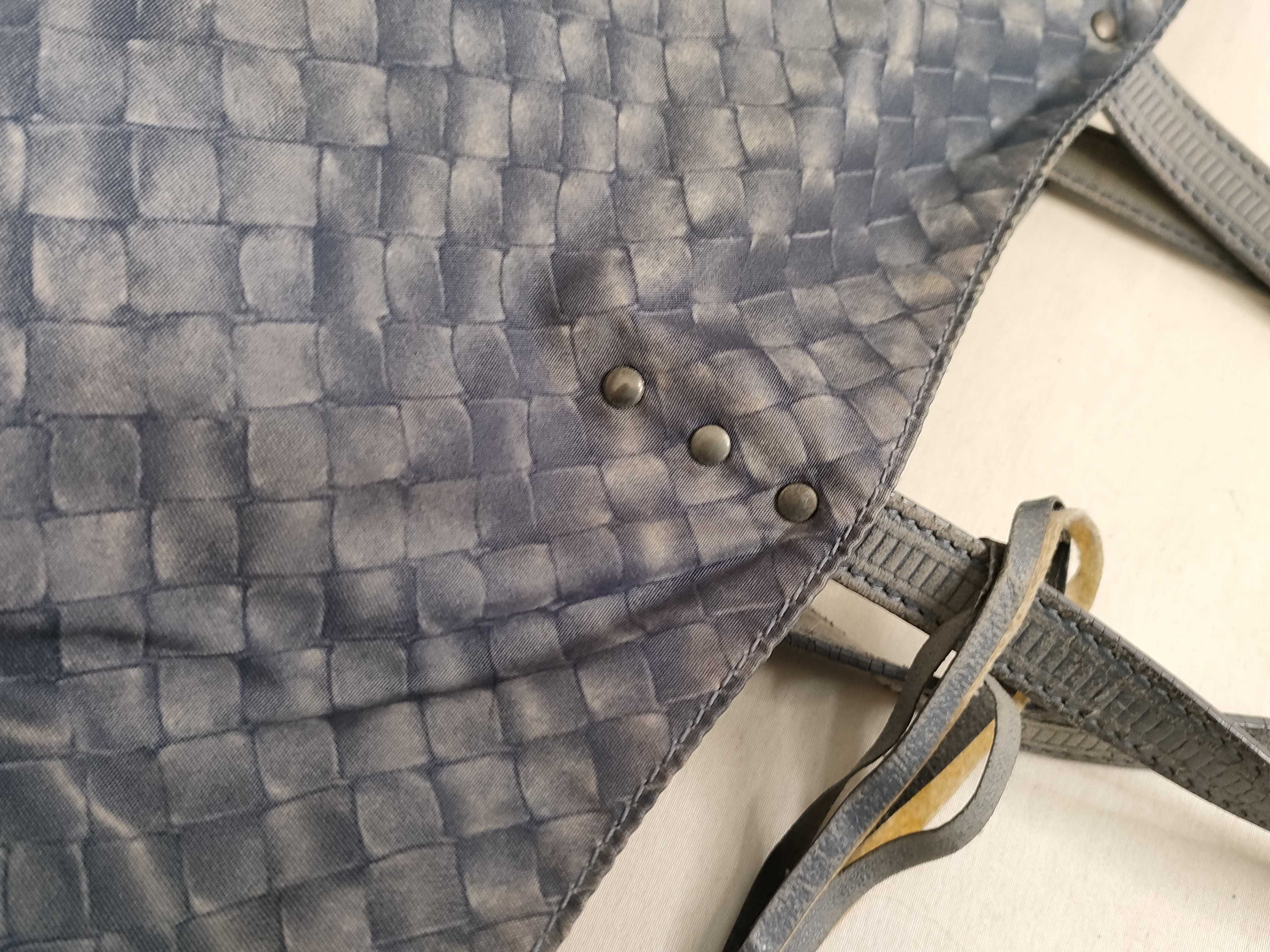 Intrecciato Tote Bag, Nylon, Navy — view 5