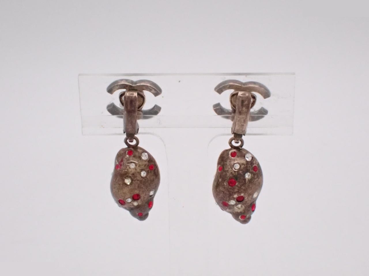 Coco Mark Rhinestone Earrings 05C — view 2