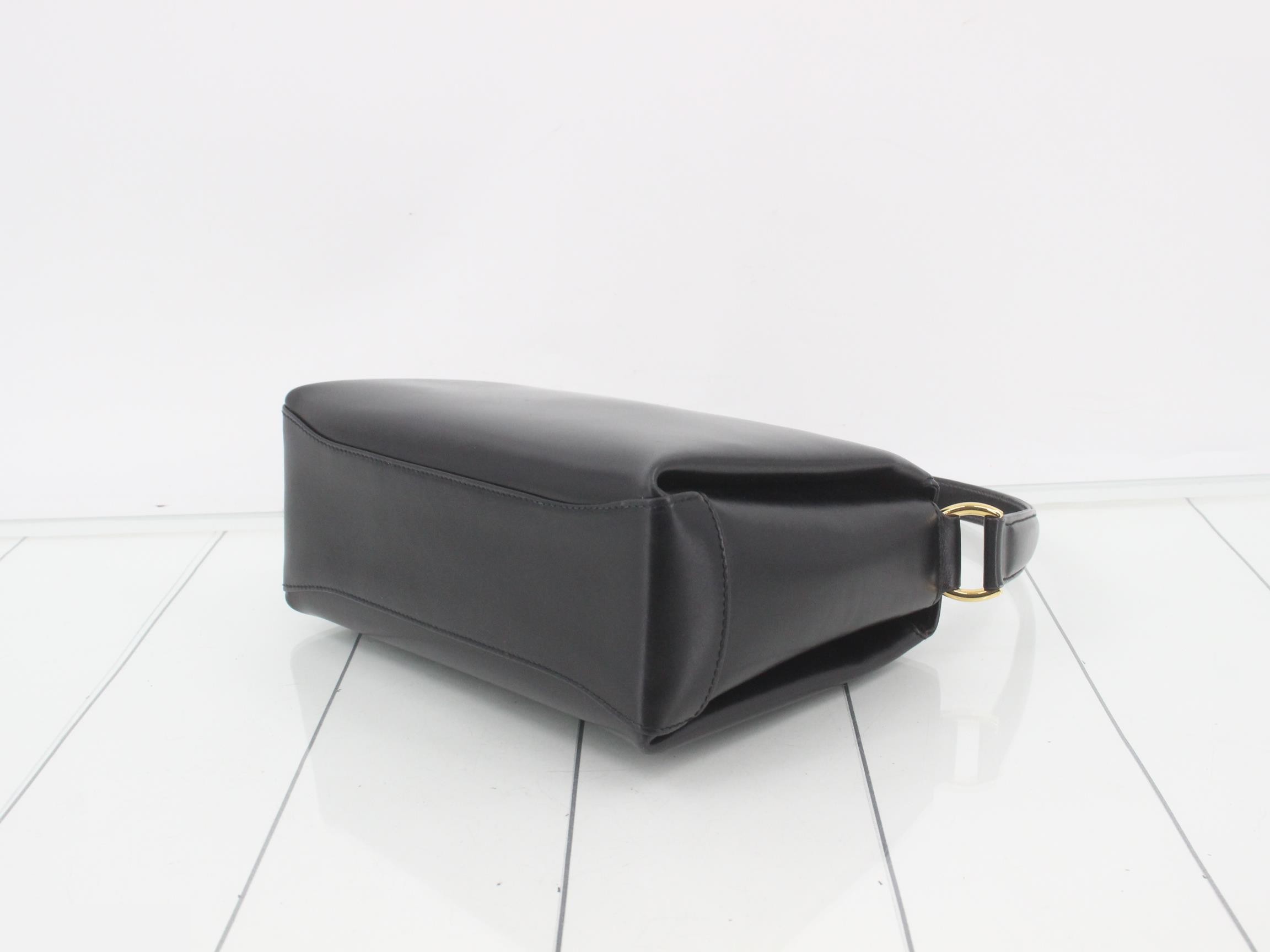 Horsebit one shoulder bag leather — view 6