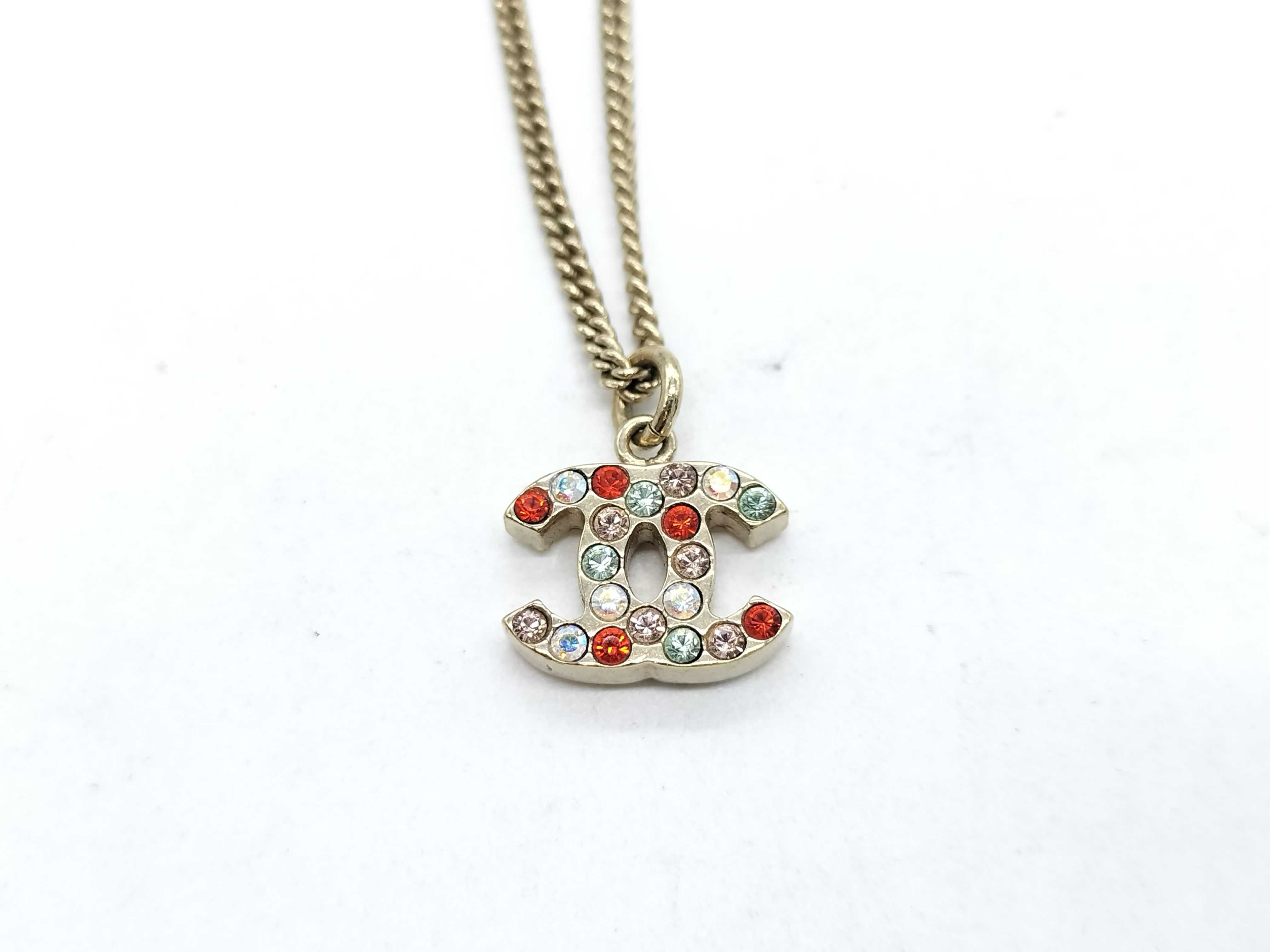 Coco Mark Colored Stone Necklace — view 2