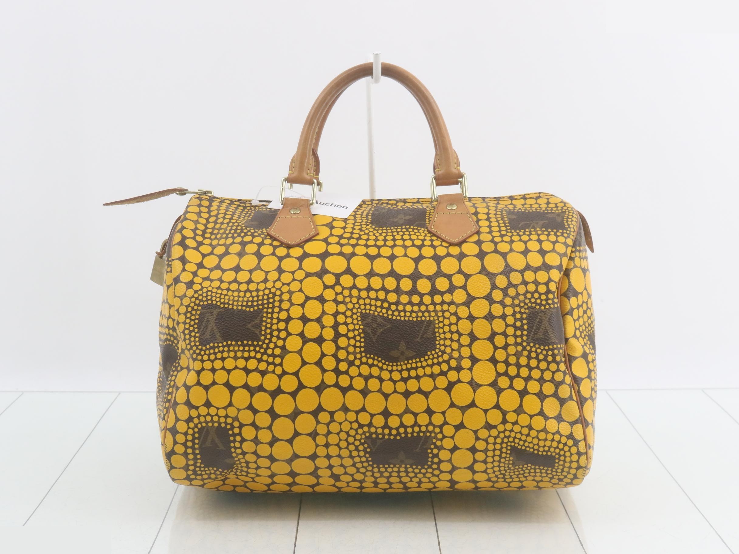 Yayoi Kusama Collaboration Monogram Town Speedy 30 Jaune Handbag — view 2
