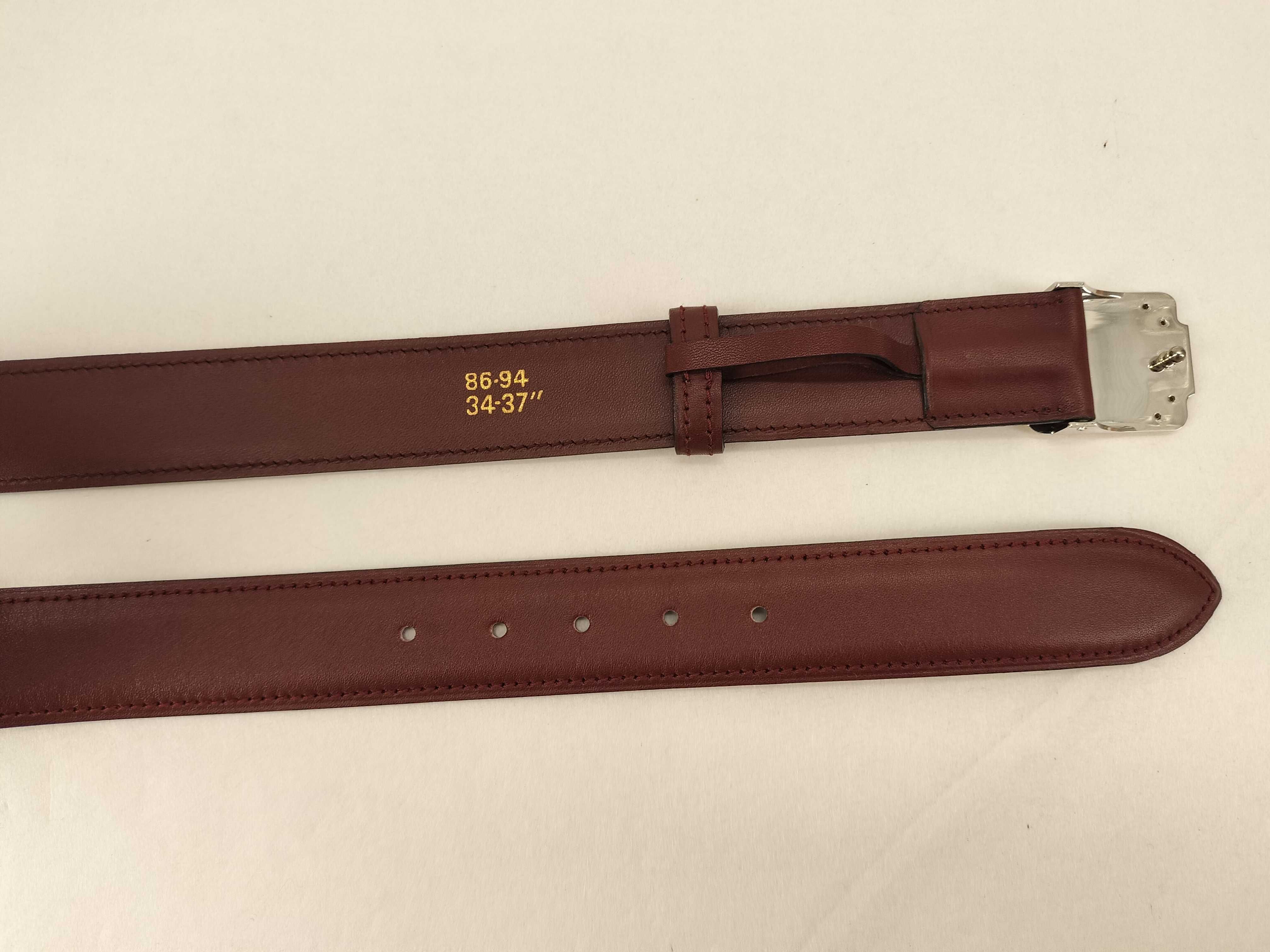 Must Line Santos Leather Bordeaux Belt ( ) - Unused — view 4