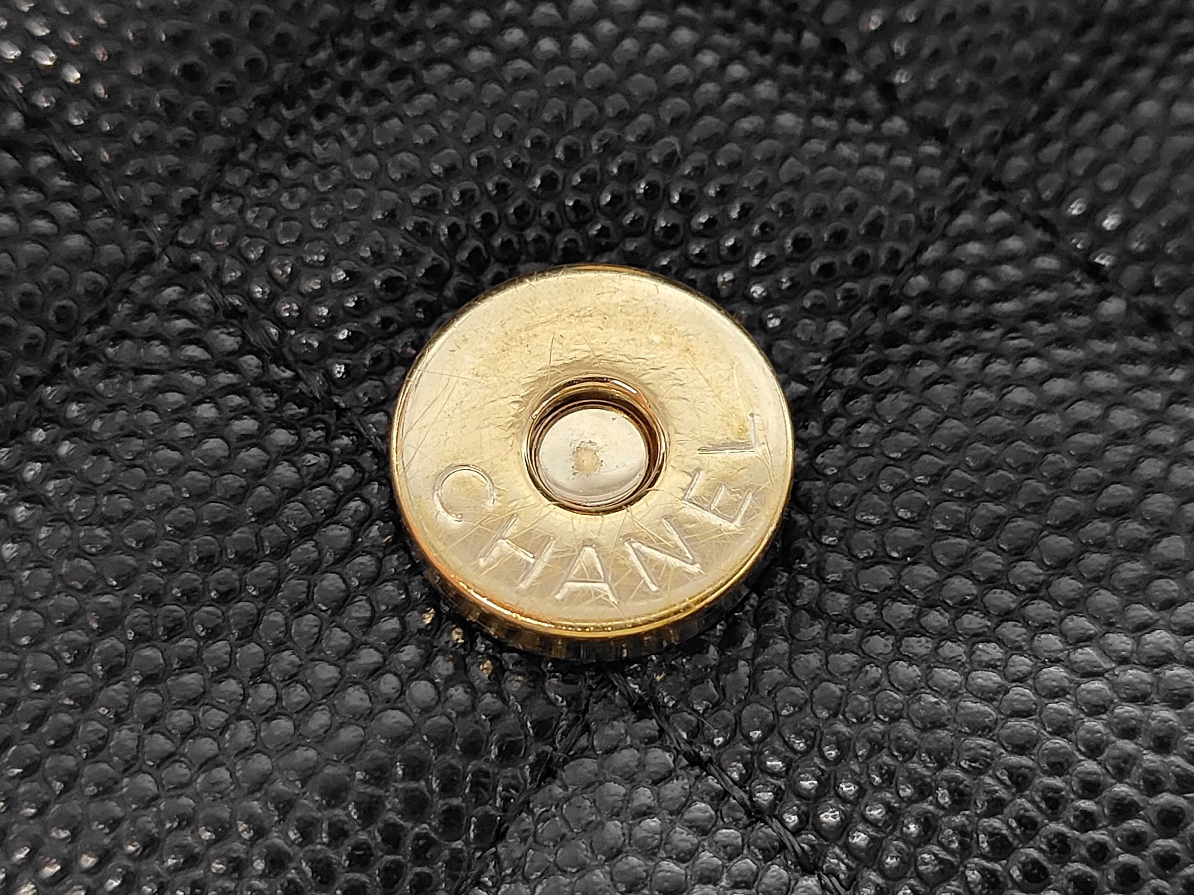 Caviar Skin CC Figurine Chain Wallet Bag, Matelassé, Gold Hardware, Black, Seal, Card, 28807748, with Guarantee, Box, and Dust Bag, Shoulder Bag — view 15