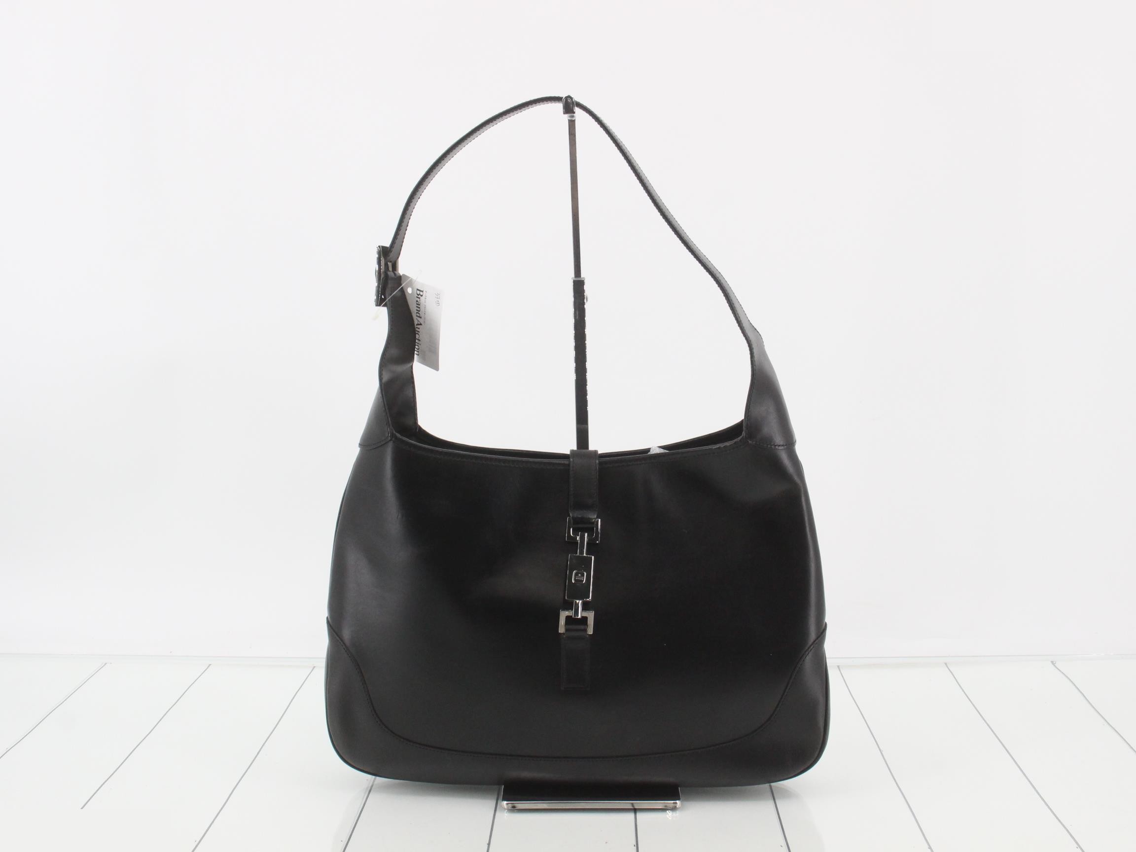 Jackie Leather Shoulder Bag Black