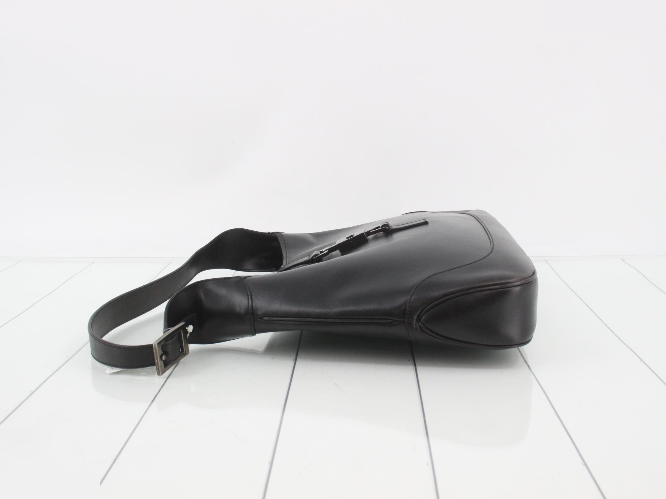 Jackie Leather Shoulder Bag Black — view 4