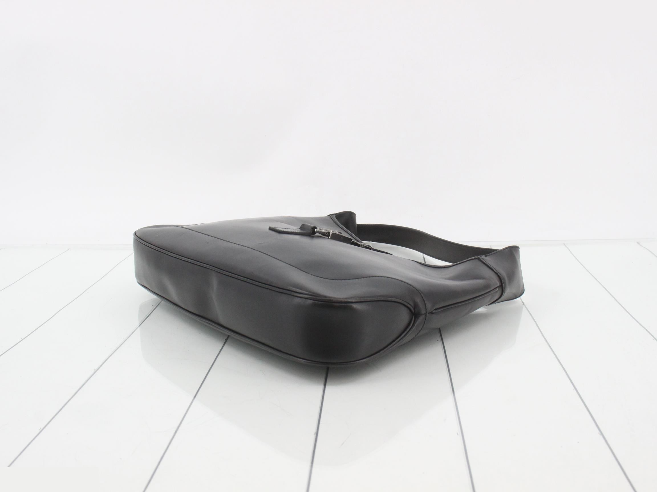 Jackie Leather Shoulder Bag Black — view 6
