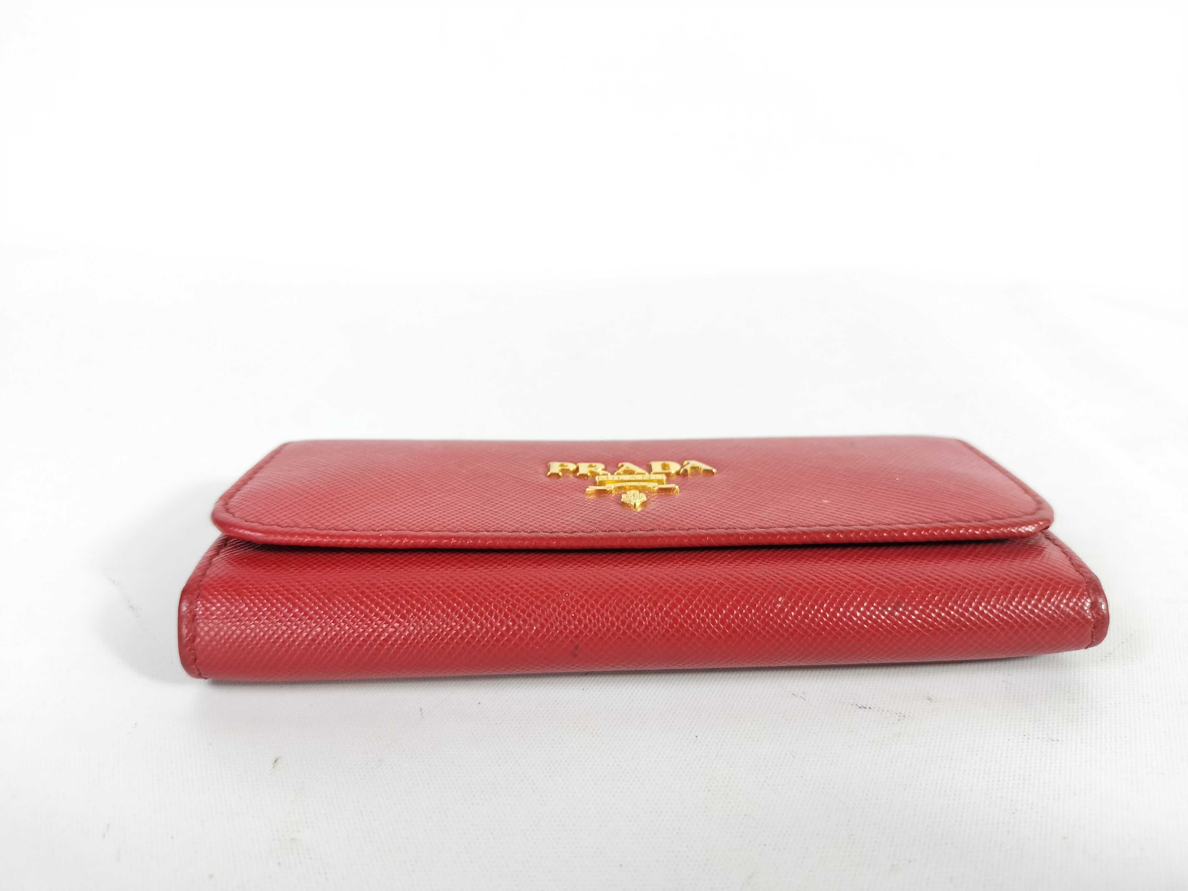 6-Key Case Red Saffiano Leather Key Case — view 4
