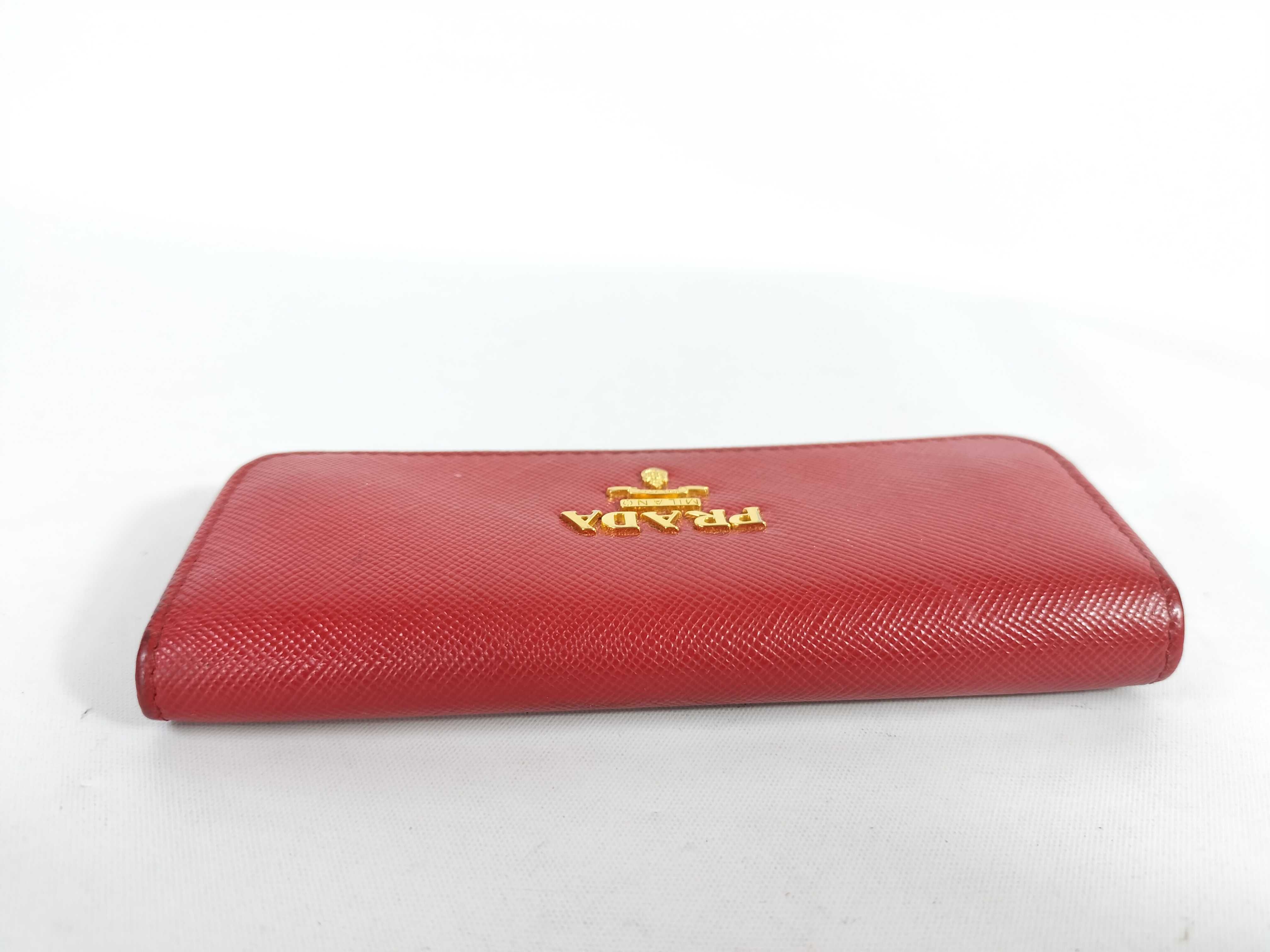 6-Key Case Red Saffiano Leather Key Case — view 5