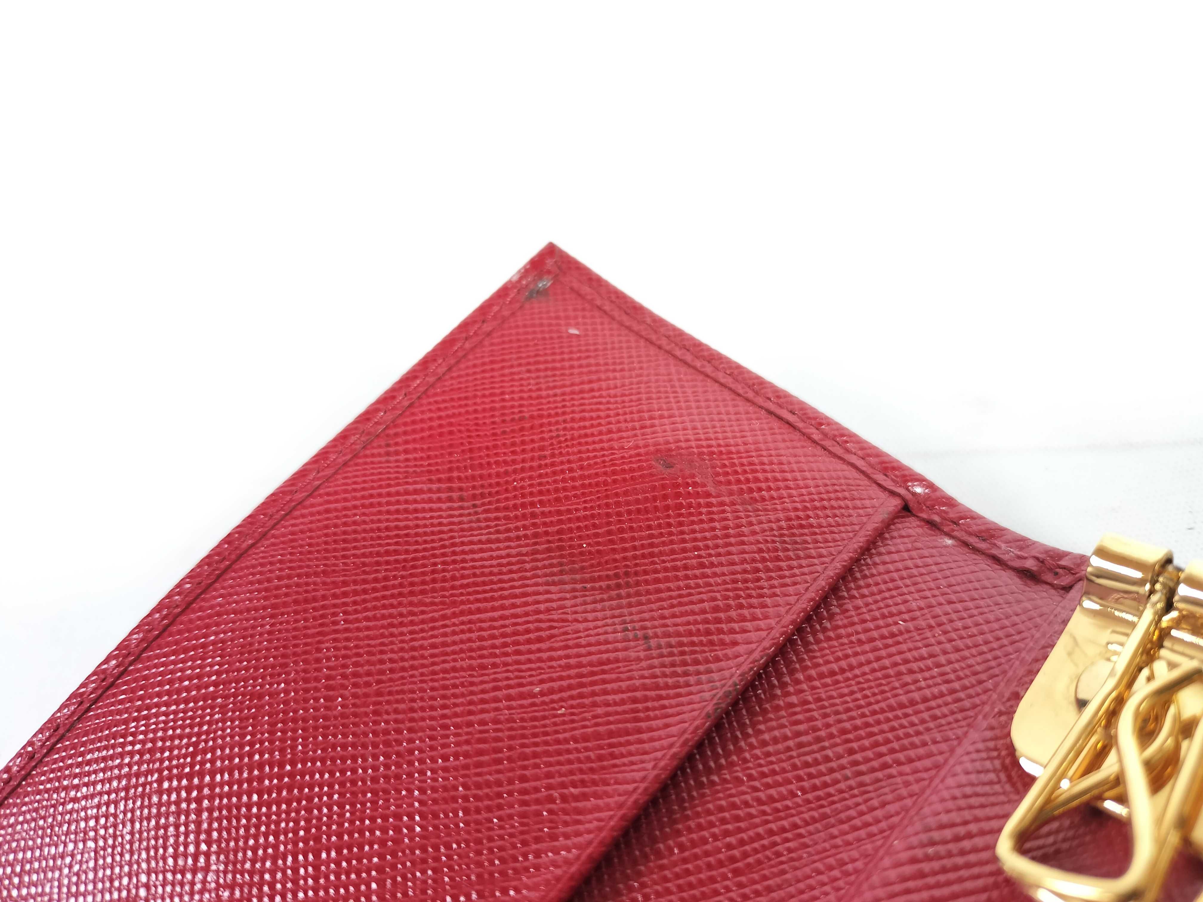 6-Key Case Red Saffiano Leather Key Case — view 9
