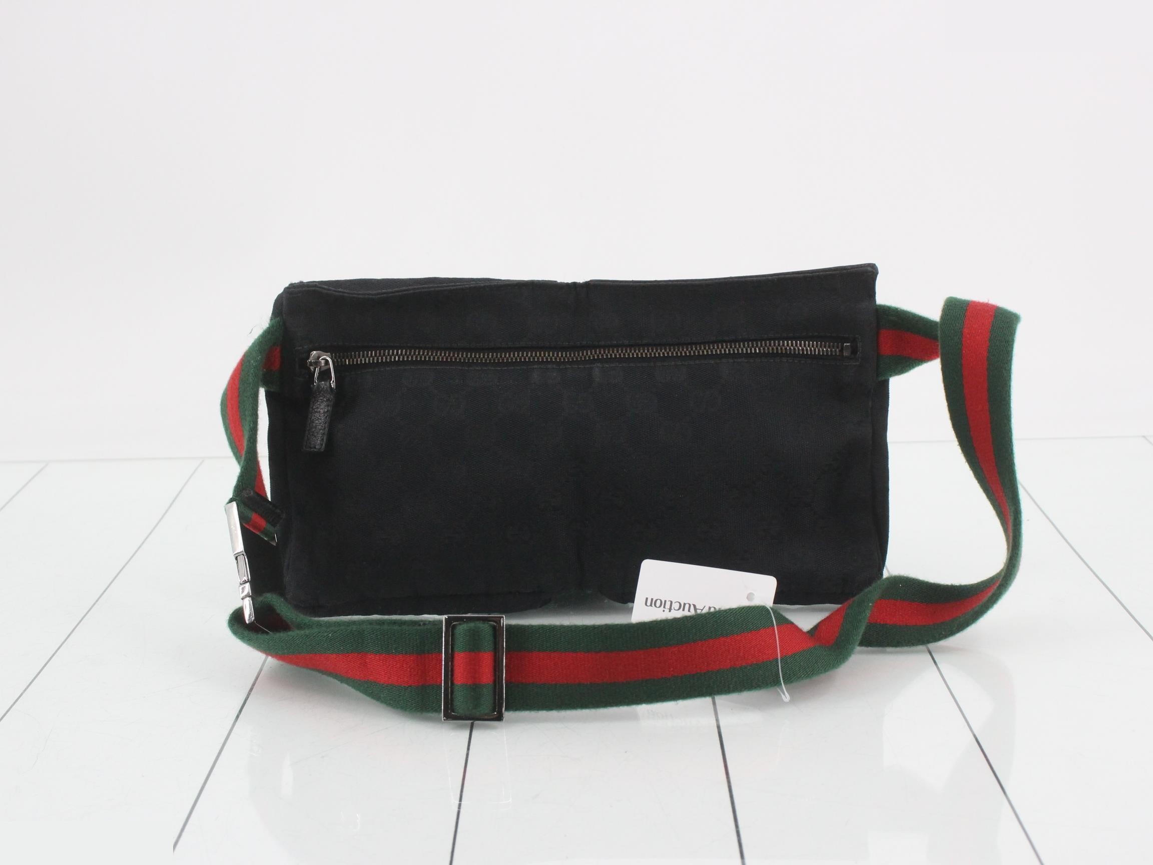 Canvas Waist Pouch, Black, Sherry, 28566, 002058 — view 2