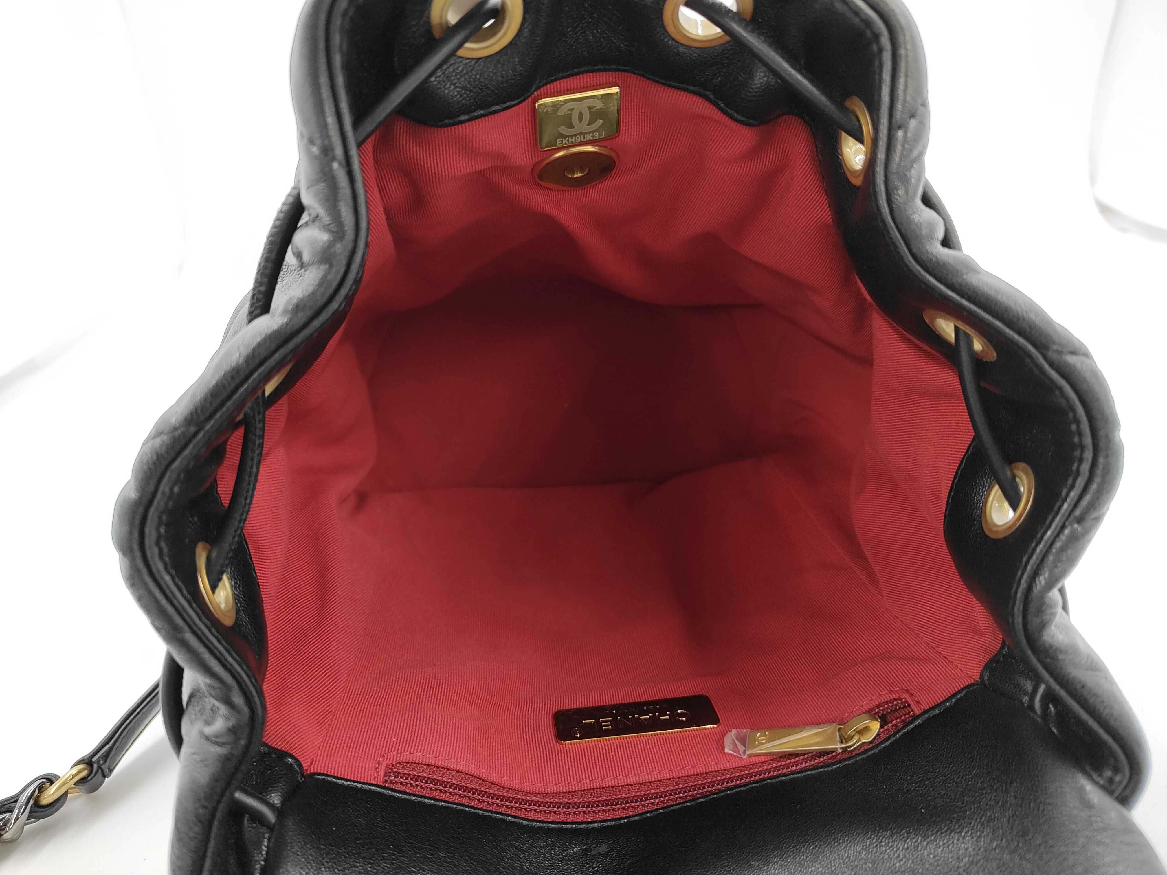 Lambskin Black Backpack RFID Backpack — view 13