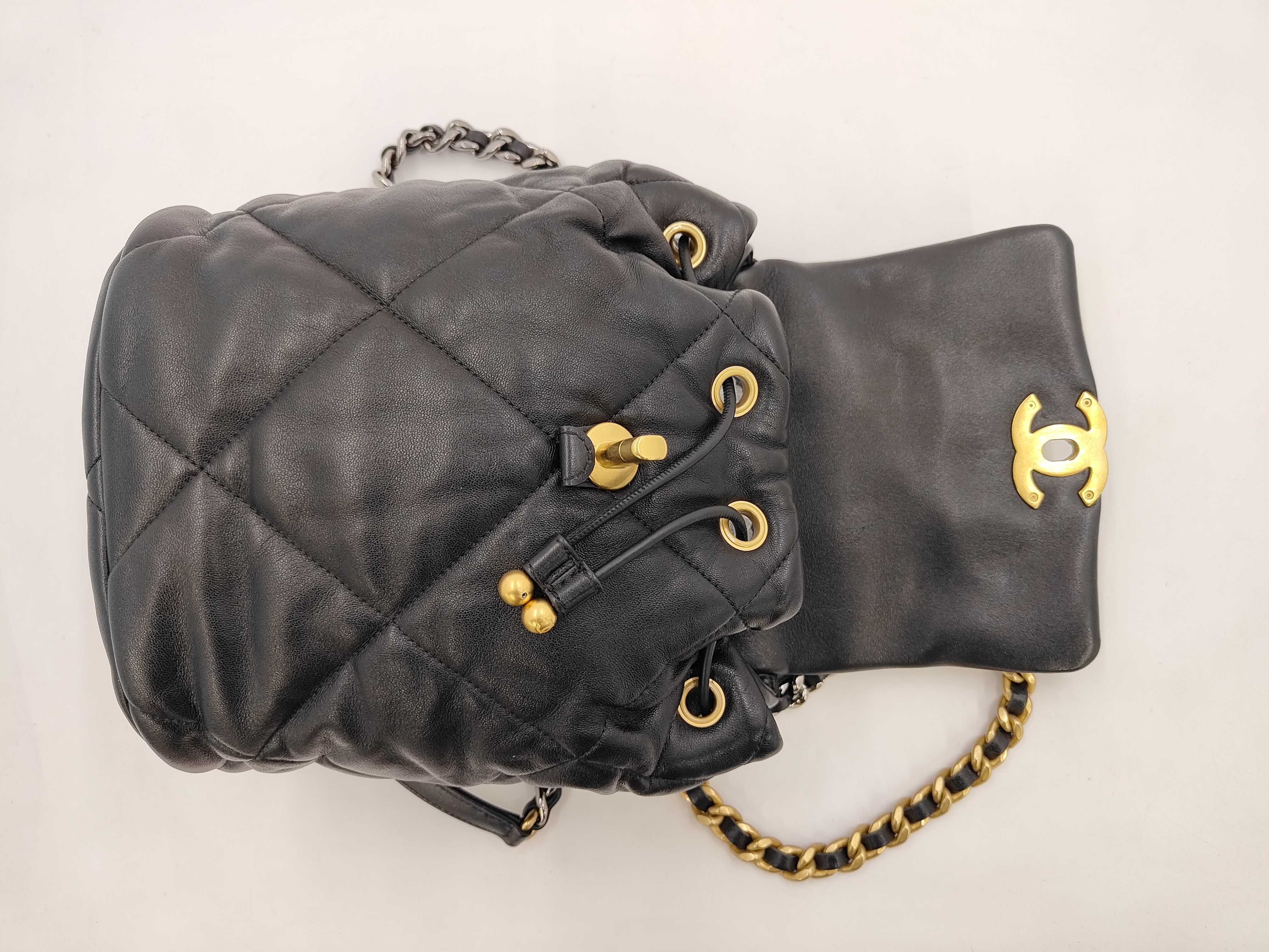 Lambskin Black Backpack RFID Backpack — view 10