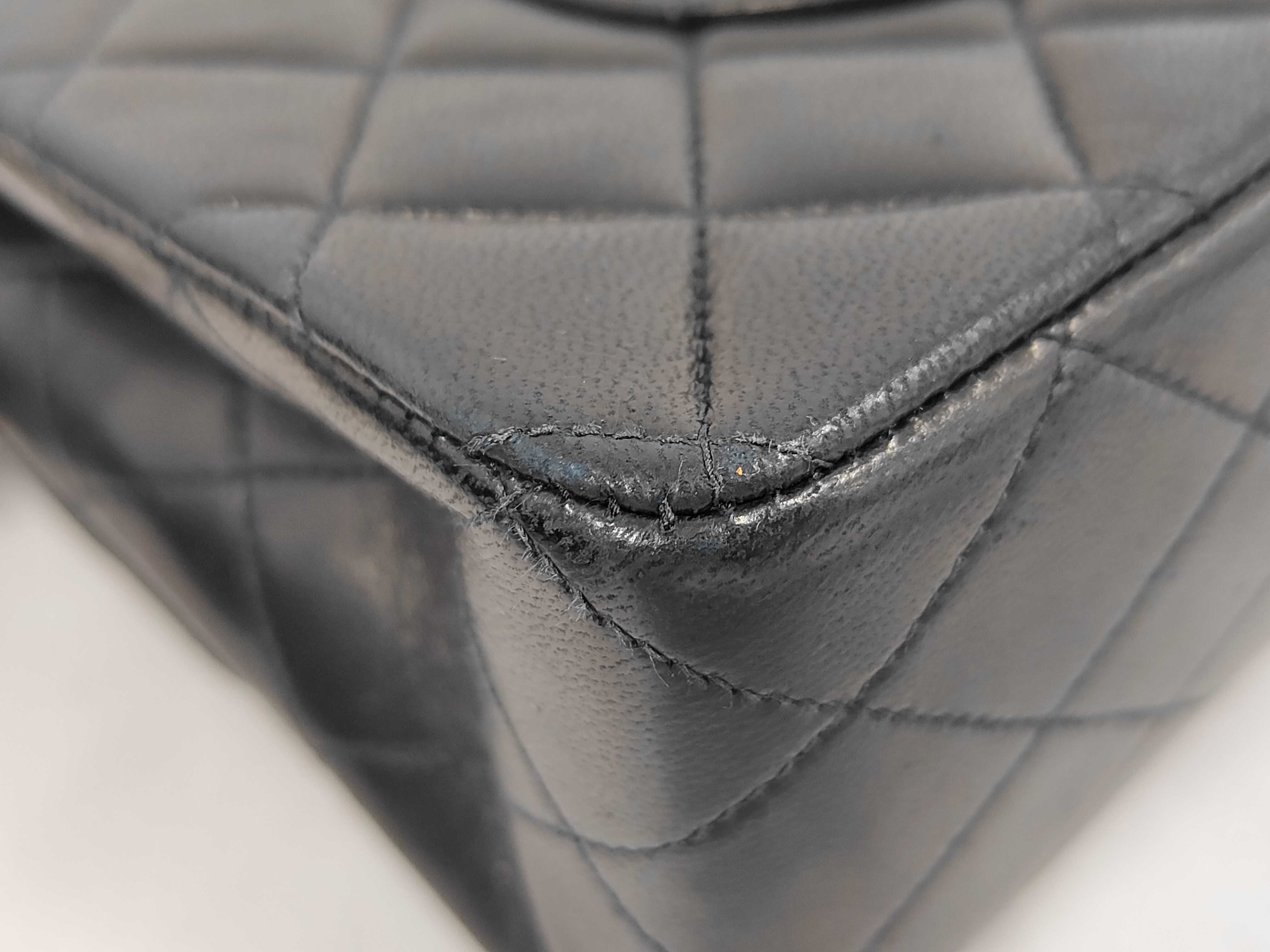 Matelassé Black Lambskin Shoulder Bag — view 3