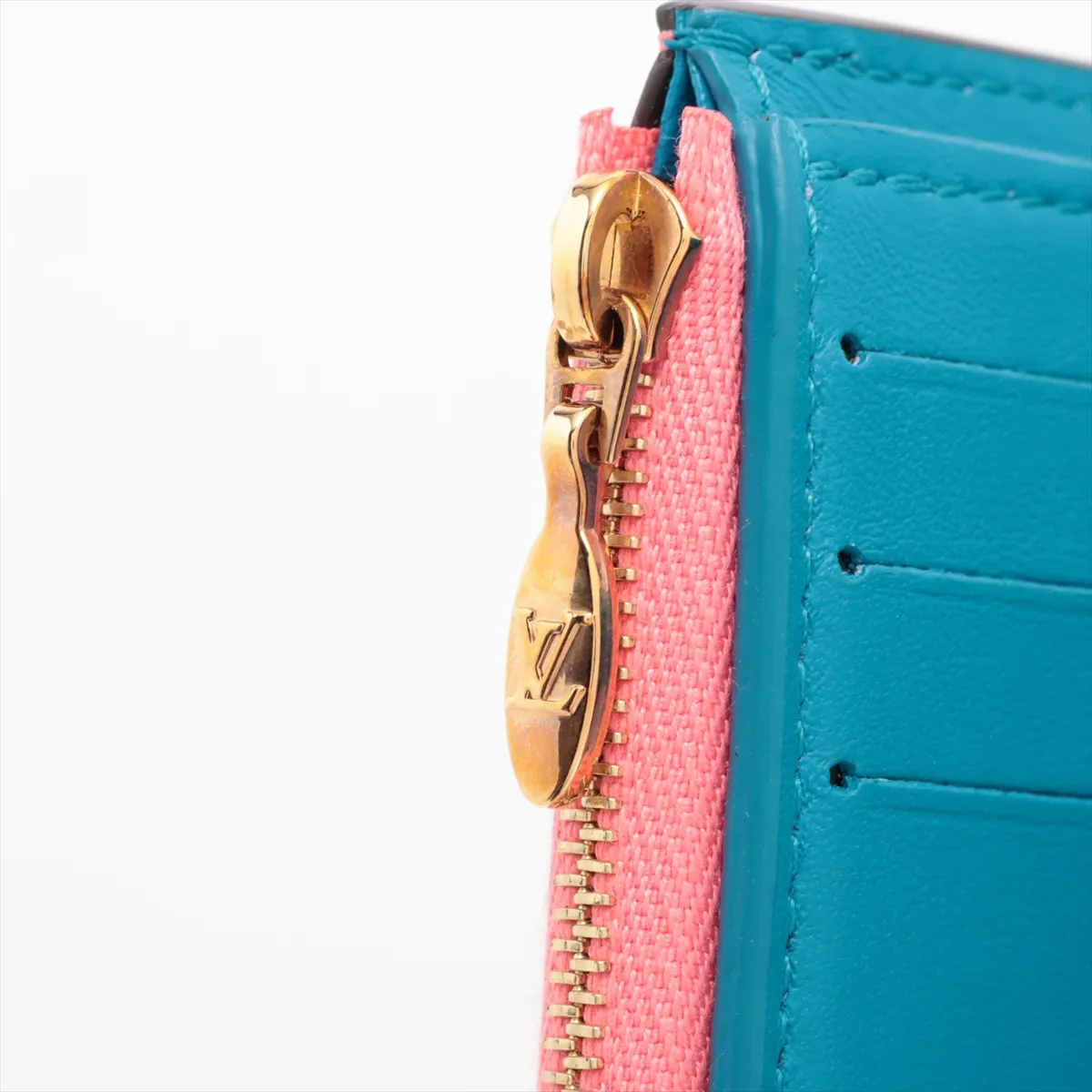 LV Logo Portefeuille LV Pont Neuf Compact M69177 FH2200 Pink Compact Wallet — view 8