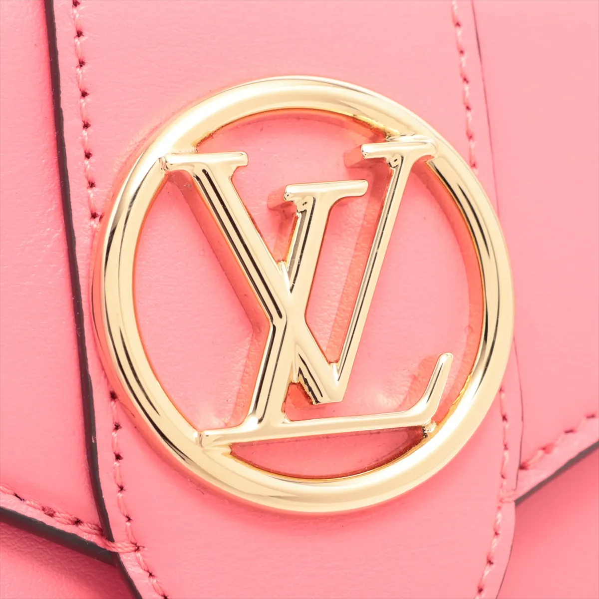 LV Logo Portefeuille LV Pont Neuf Compact M69177 FH2200 Pink Compact Wallet — view 9
