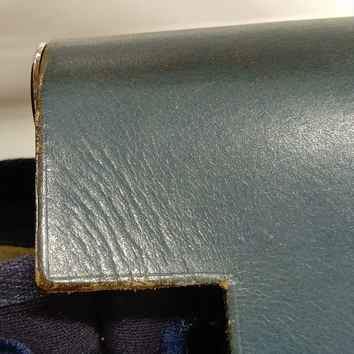 Herbag Ad PM Toile Officier x Vache Hunter Navy x Blue Silver Hardware F: 2002 Clochette strap — view 14