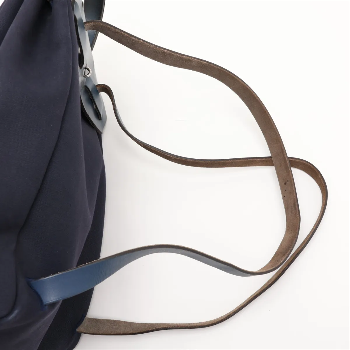 Herbag Ad PM Toile Officier x Vache Hunter Navy x Blue Silver Hardware F: 2002 Clochette strap — view 6