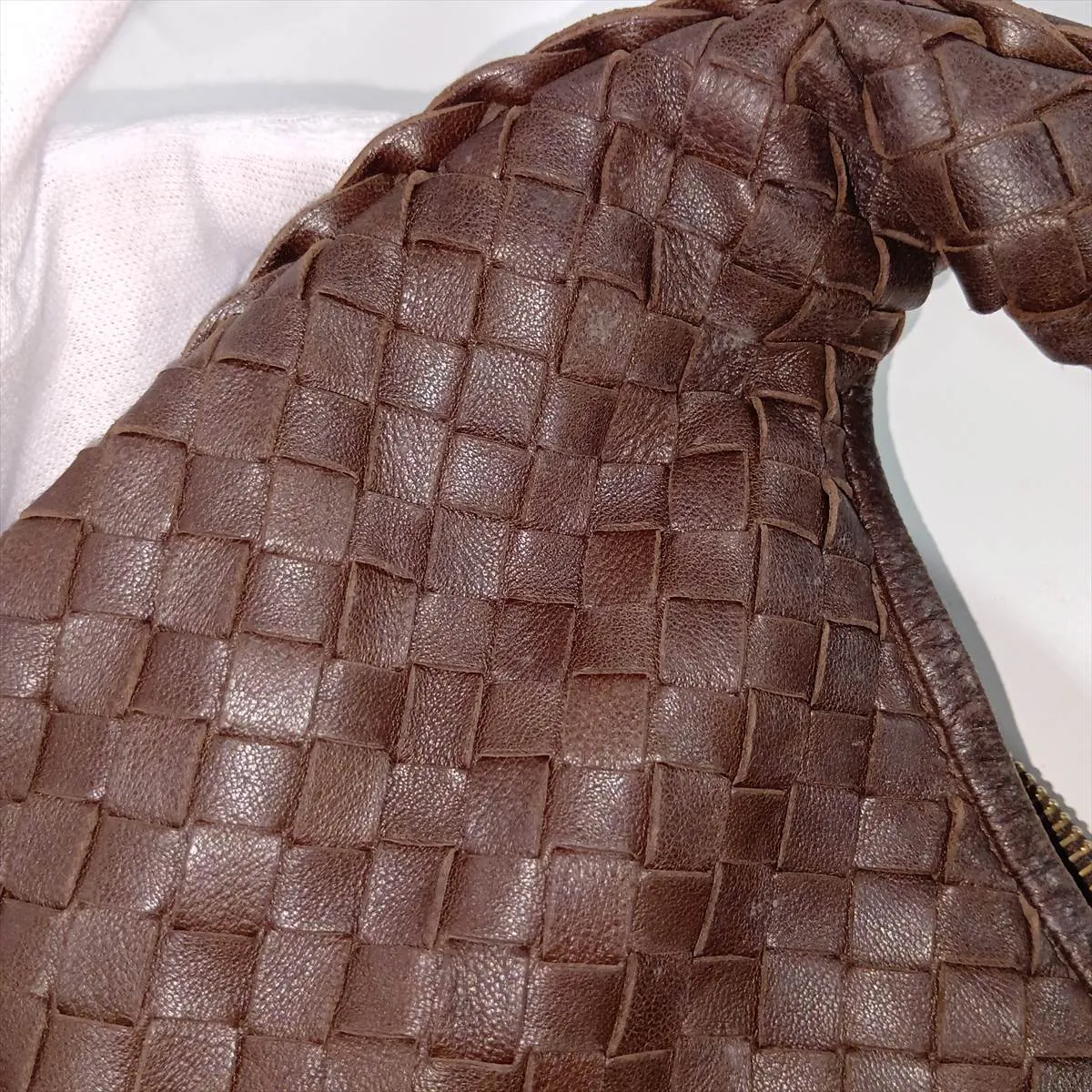 Intrecciato Hobo 115653 Shoulder Bag Brown — view 11