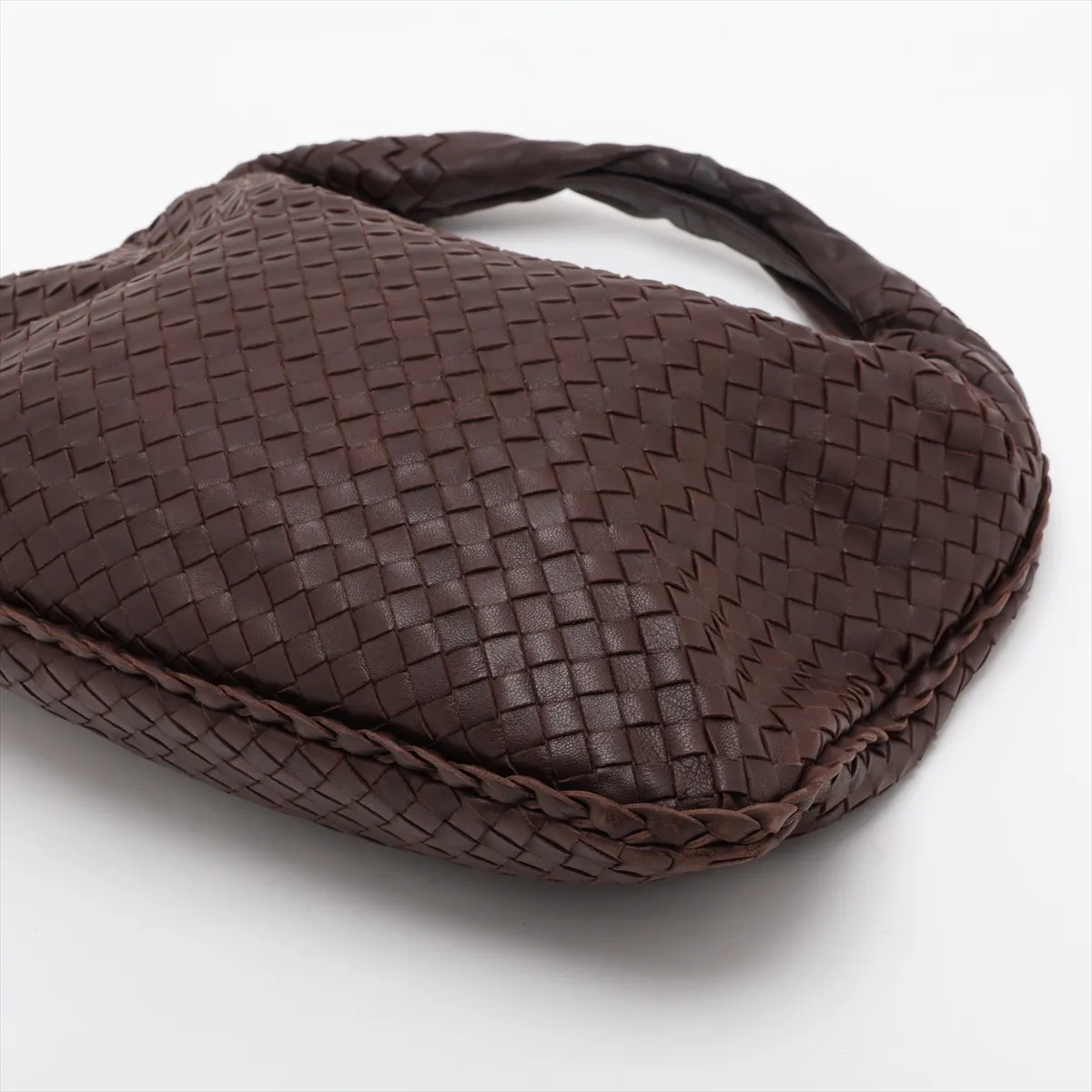 Intrecciato Hobo 115653 Shoulder Bag Brown — view 3