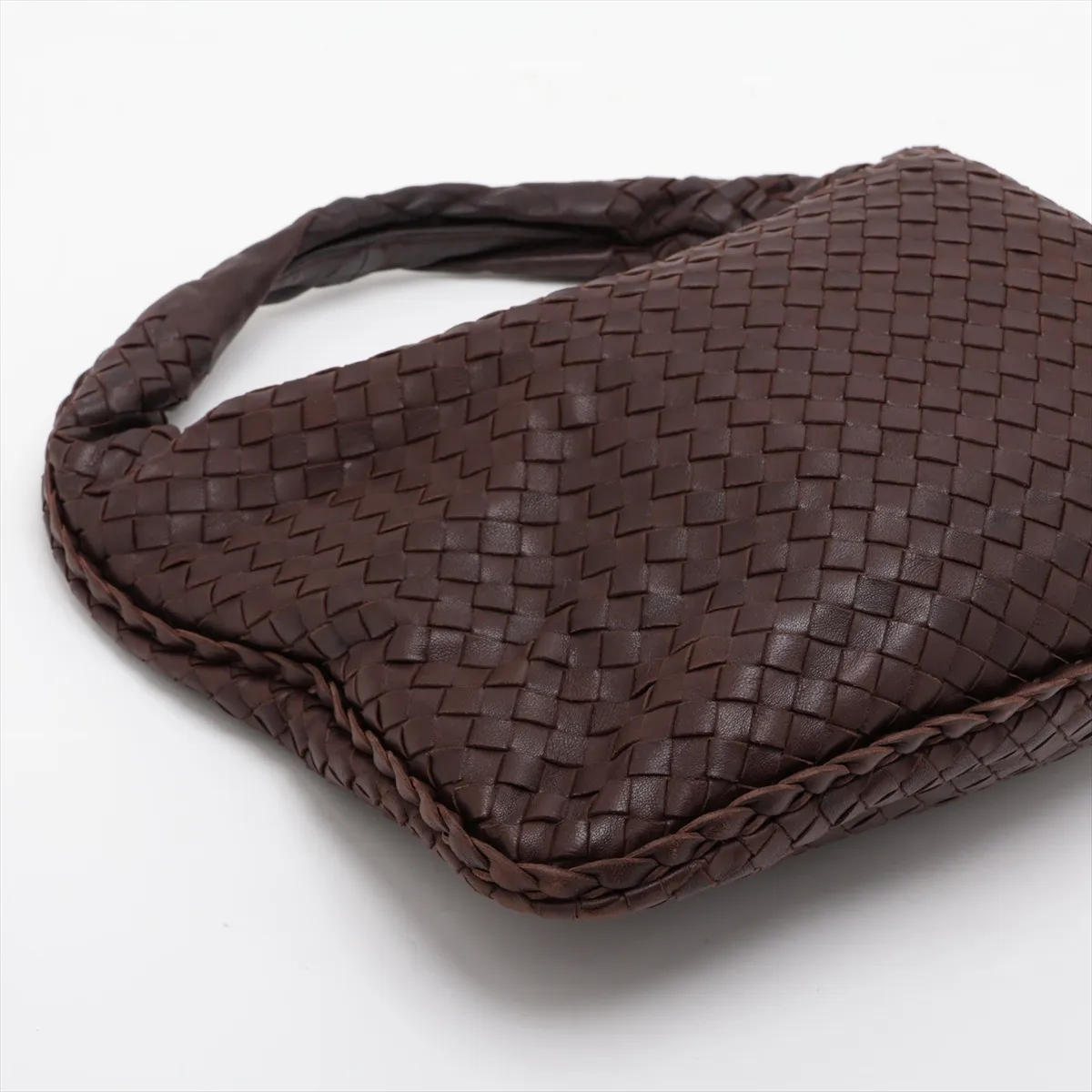 Intrecciato Hobo 115653 Shoulder Bag Brown — view 4