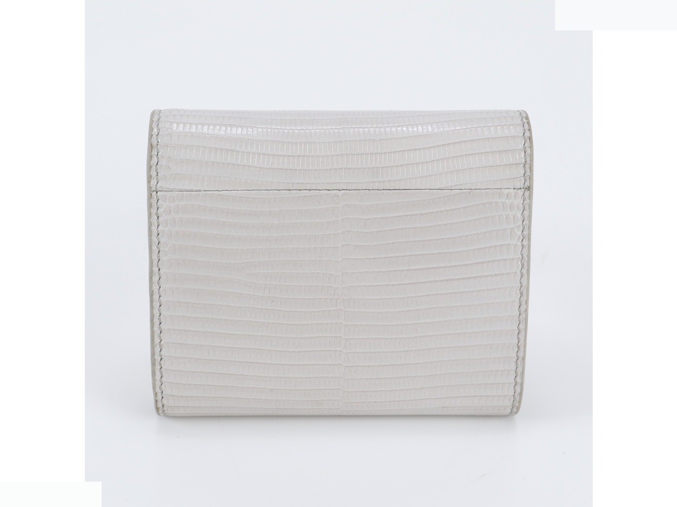 Triomphe Small Flap Wallet, Lizard Leather, Tri-fold Wallet — view 2