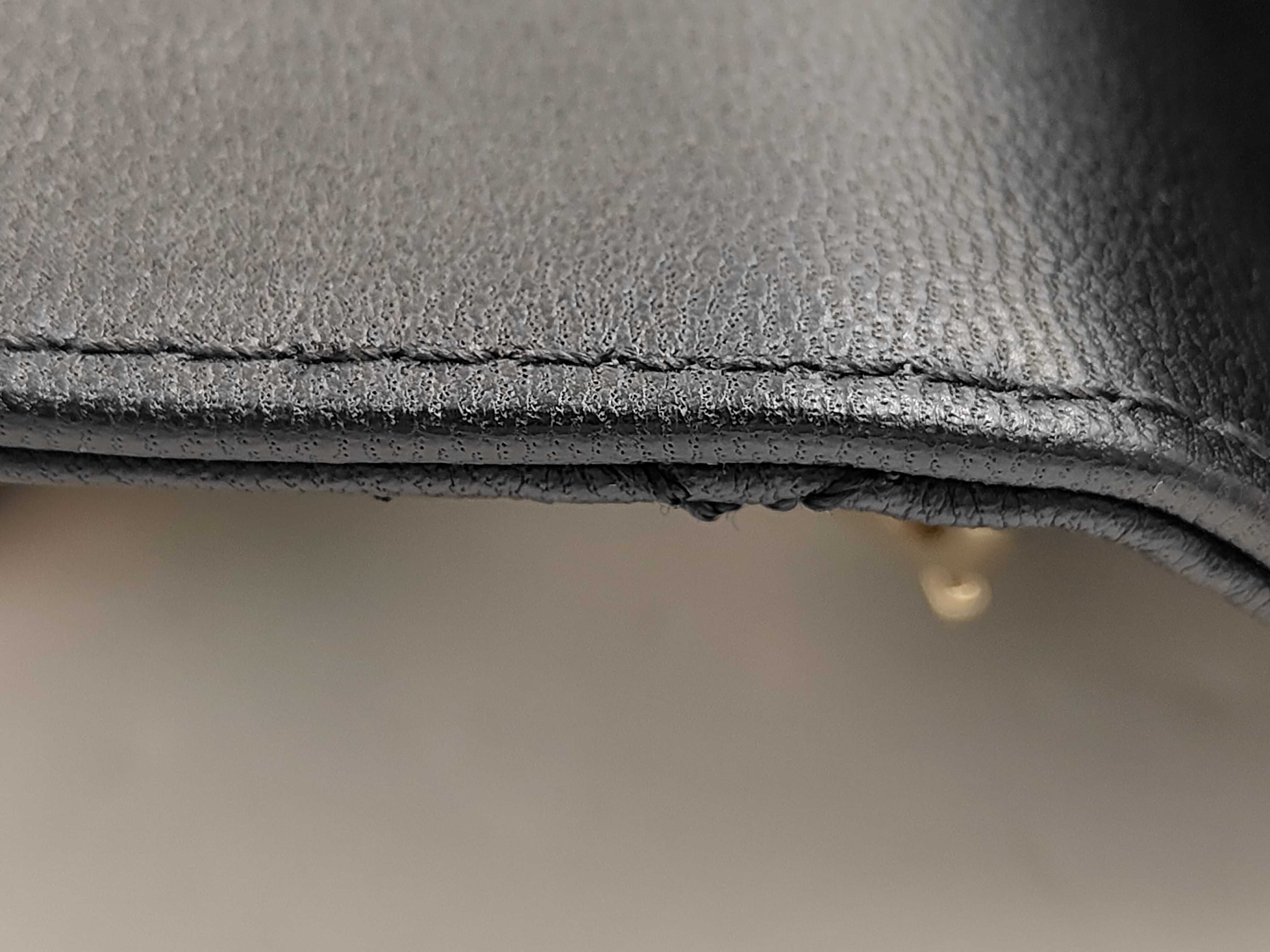 Matelassé Top Handle Bag, Black Lambskin, Multicolor Handle, Gold Hardware, Handbag — view 13