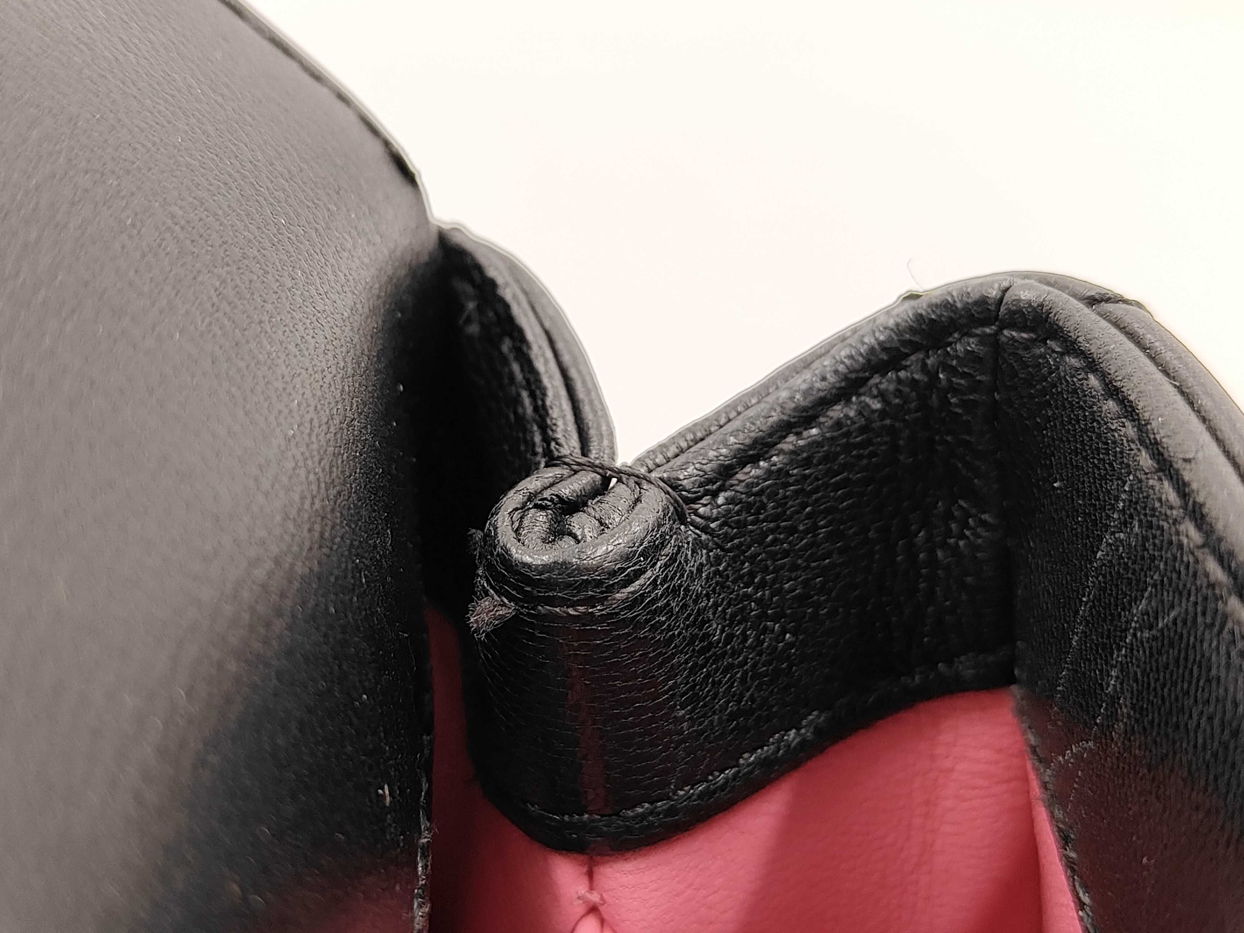 Matelassé Top Handle Bag, Black Lambskin, Multicolor Handle, Gold Hardware, Handbag — view 14