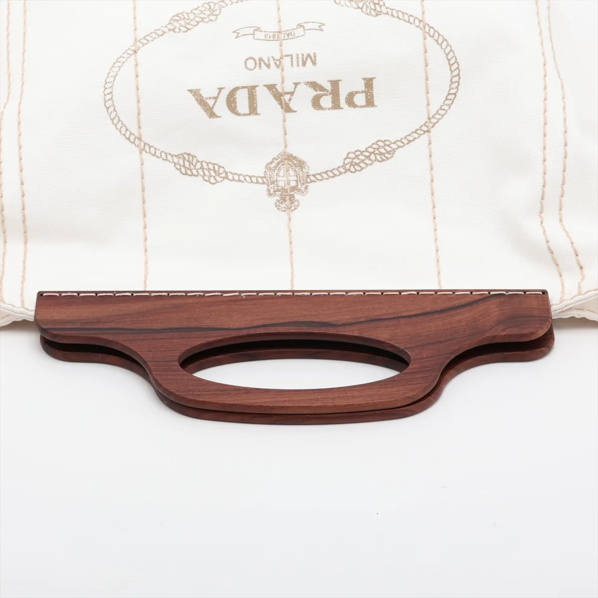 Canapa 1BG349 Canvas 2-Way Handbag White (Unsigned Guarantee Card Included) — view 5