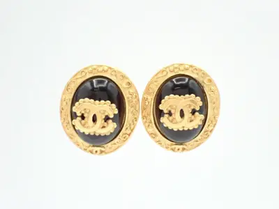 Coco Mark Color Stone Earrings
