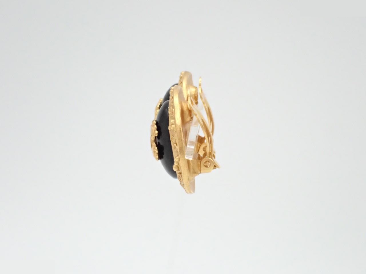 Coco Mark Color Stone Earrings — view 3