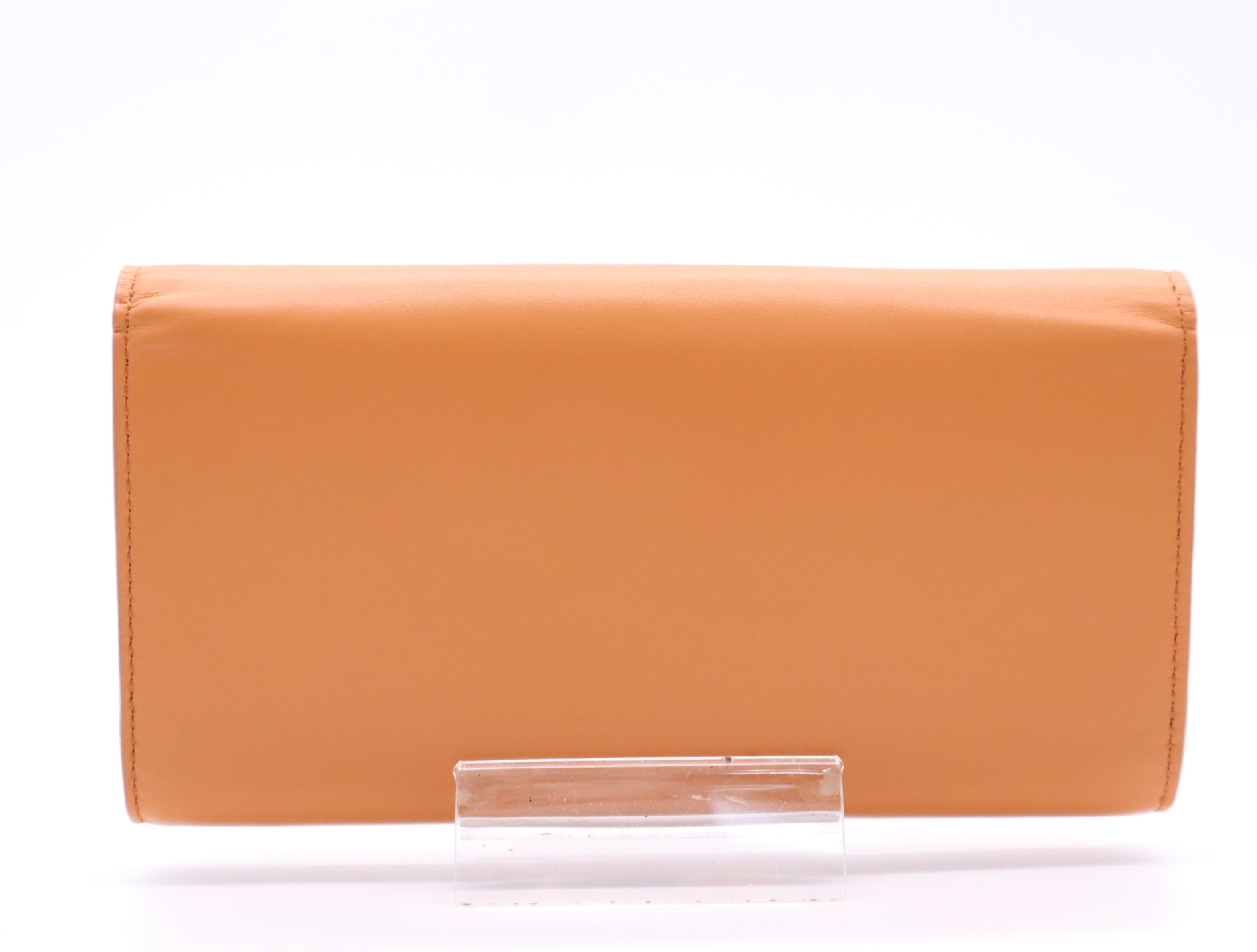 French Calf Continental Long Wallet, Orange, with Box and Dust Bag. — view 2