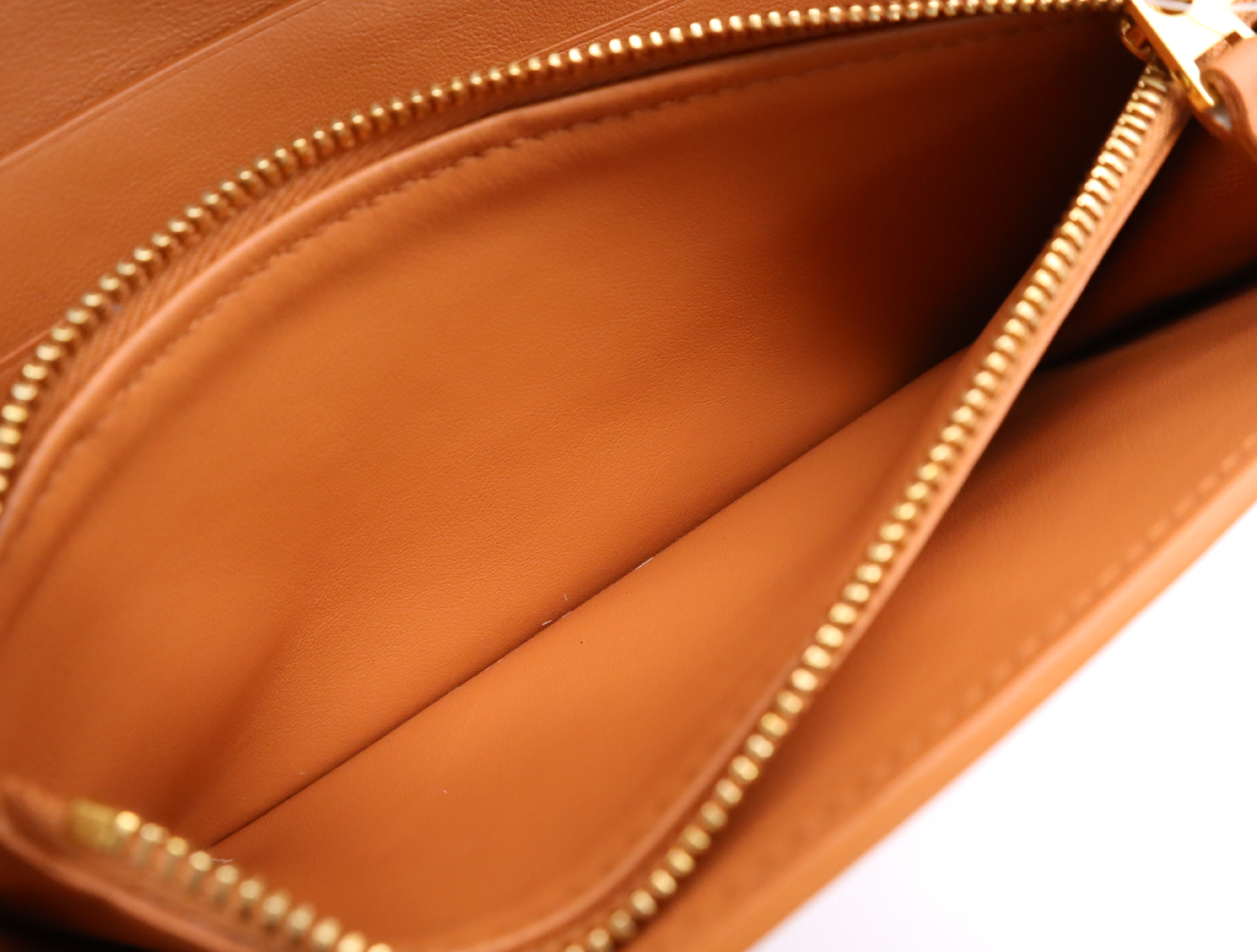 French Calf Continental Long Wallet, Orange, with Box and Dust Bag. — view 12