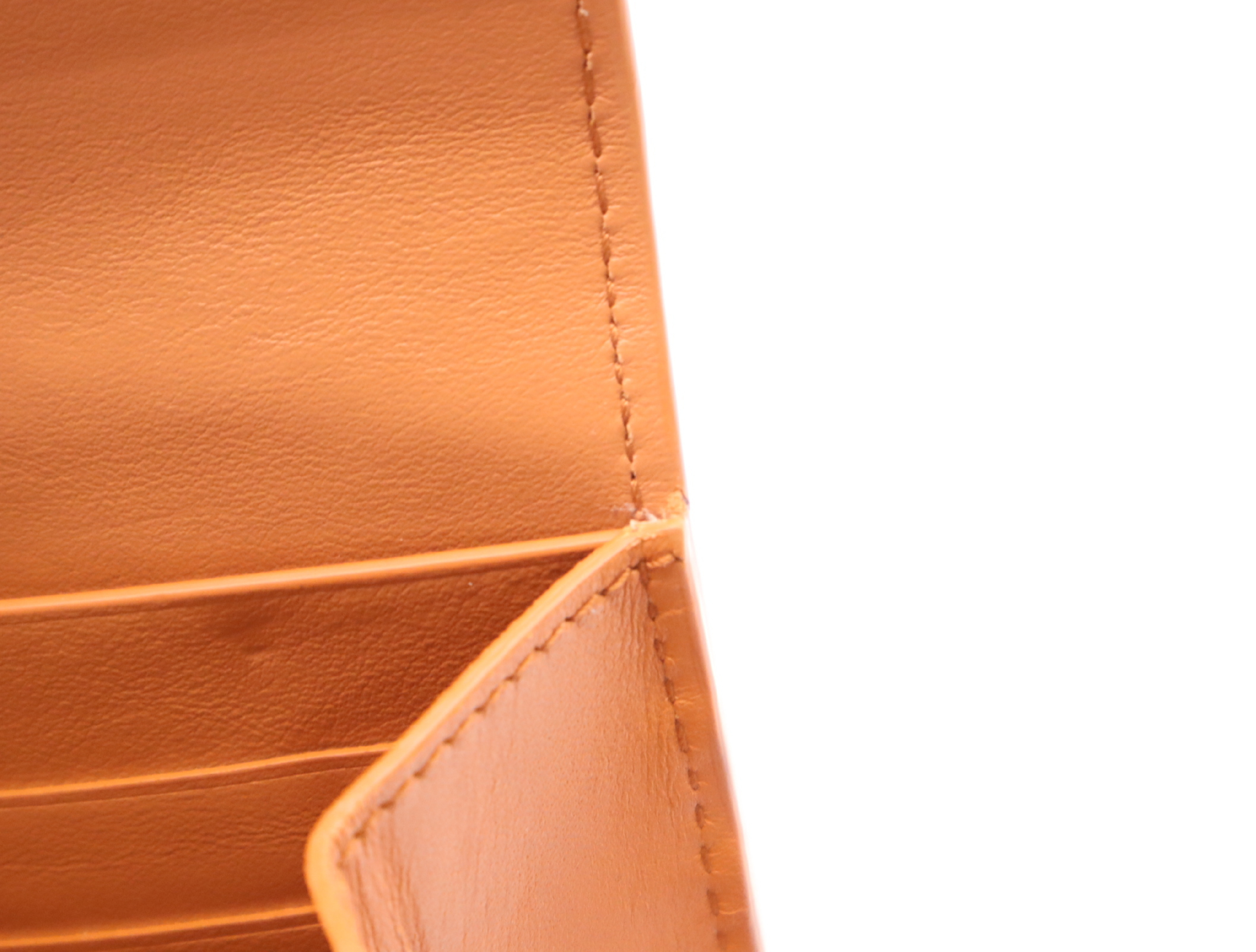 French Calf Continental Long Wallet, Orange, with Box and Dust Bag. — view 13
