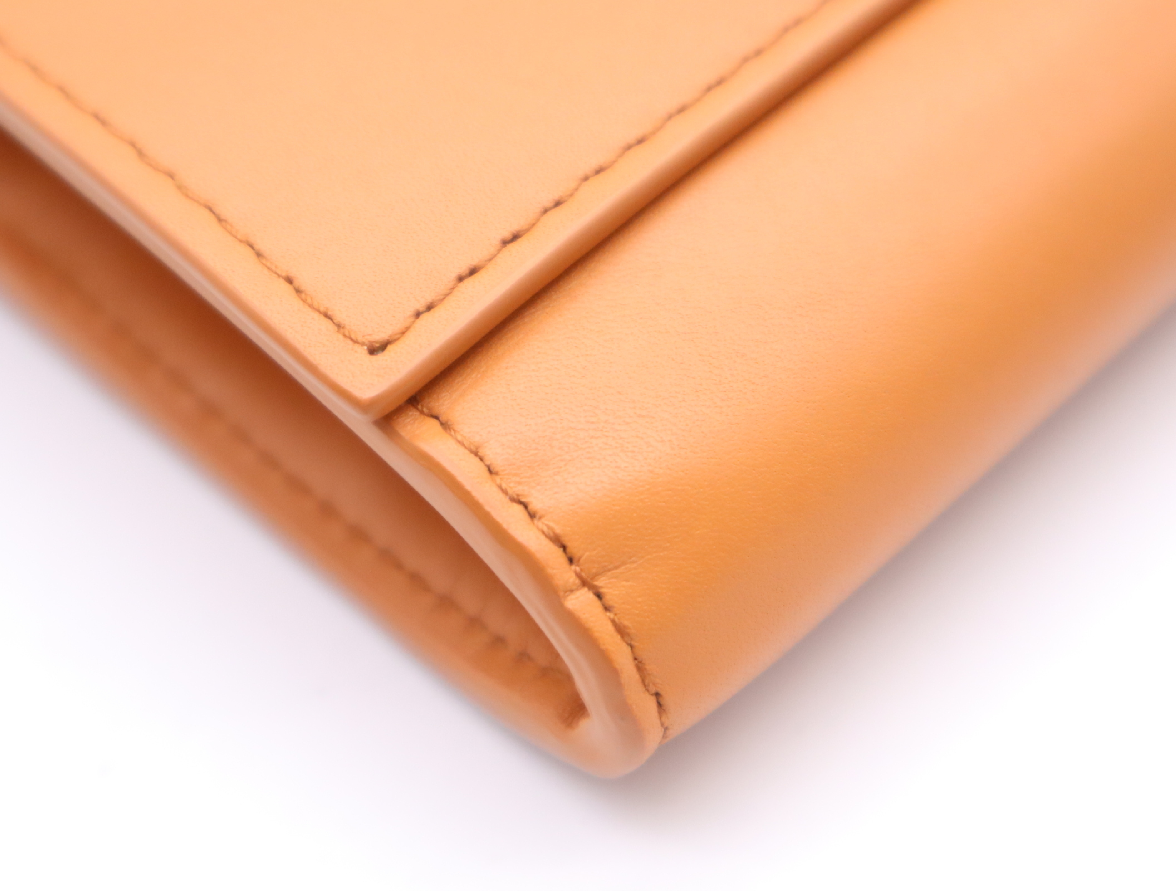 French Calf Continental Long Wallet, Orange, with Box and Dust Bag. — view 6