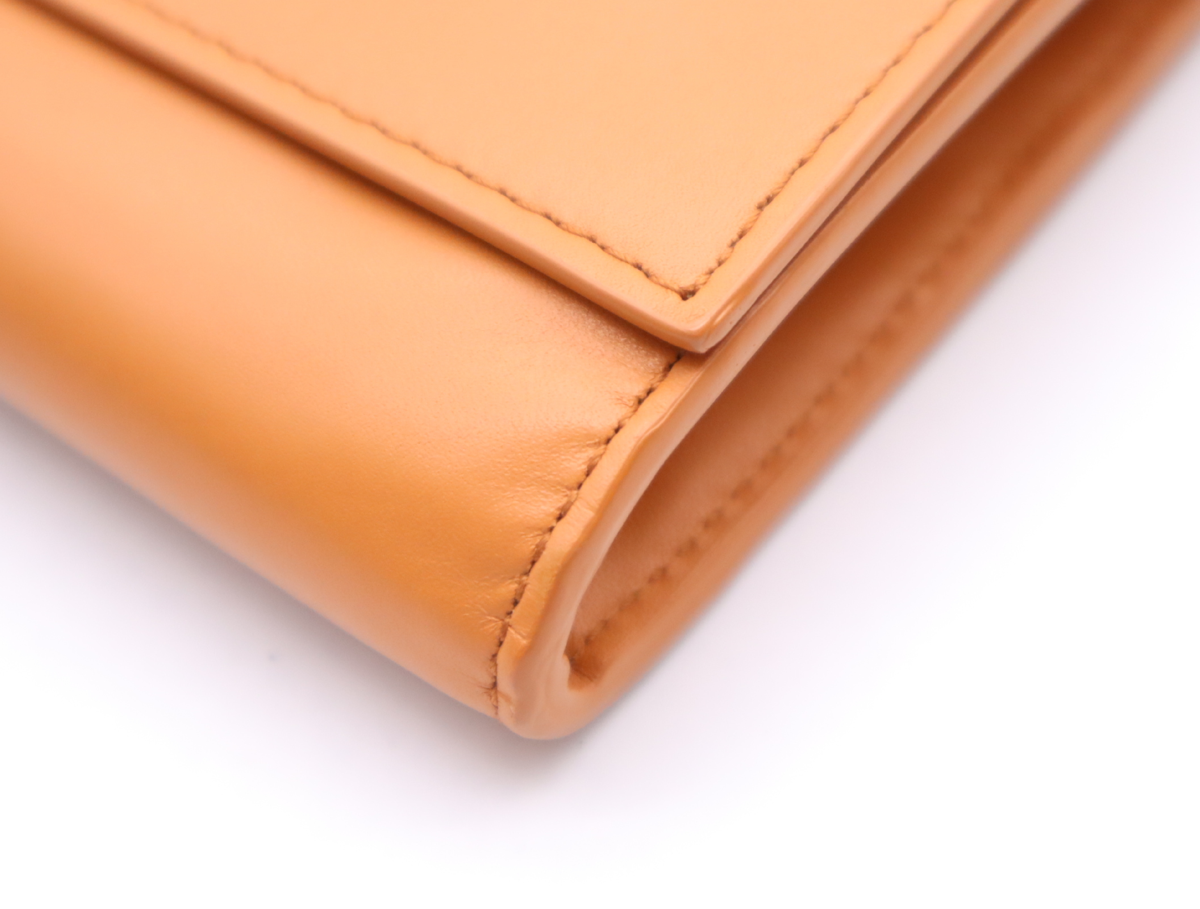 French Calf Continental Long Wallet, Orange, with Box and Dust Bag. — view 7