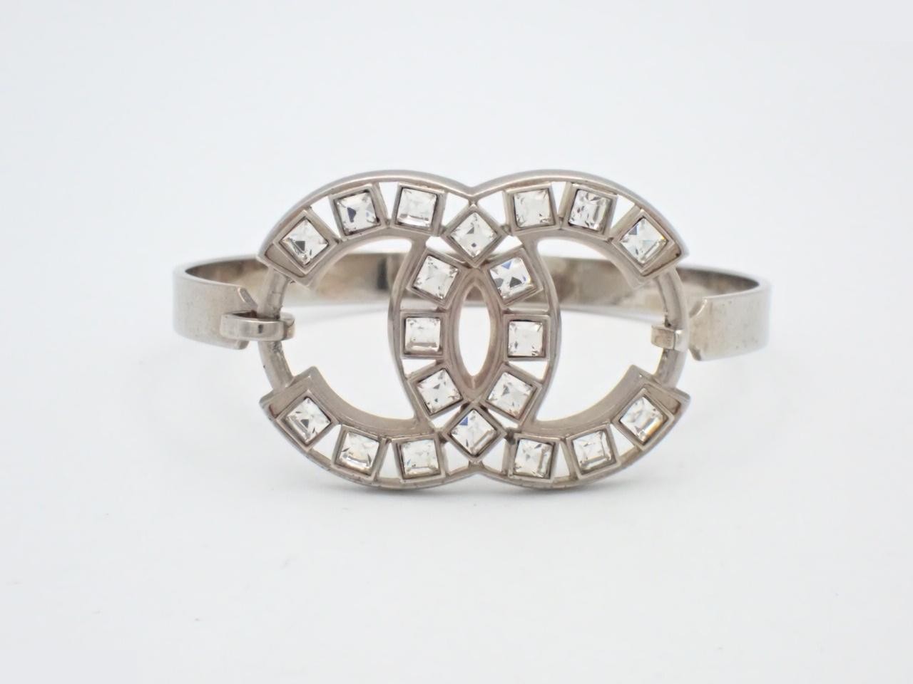 Coco Mark Silver Bracelet, Wrist Circumference Approx. 16cm