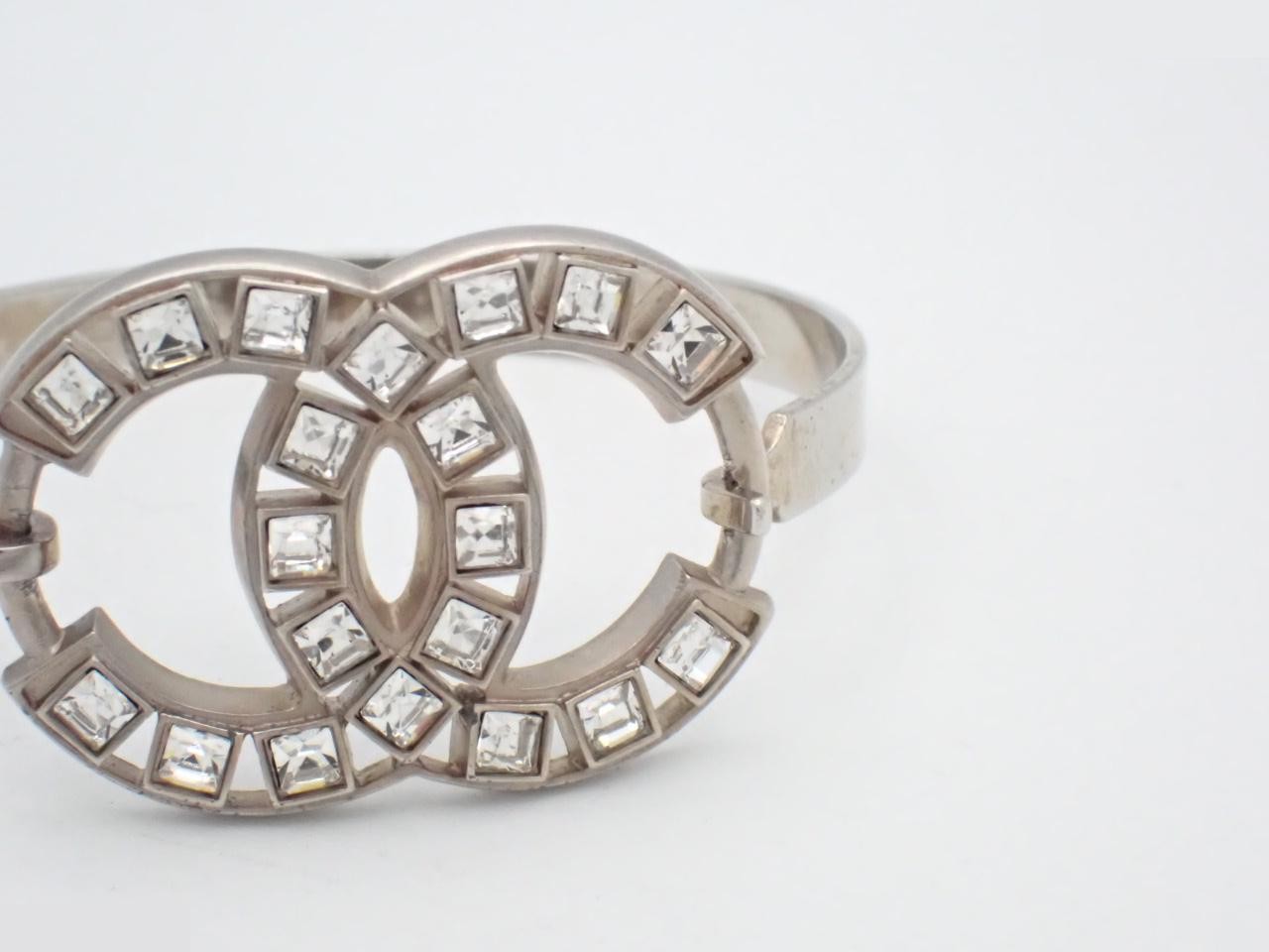Coco Mark Silver Bracelet, Wrist Circumference Approx. 16cm — view 3