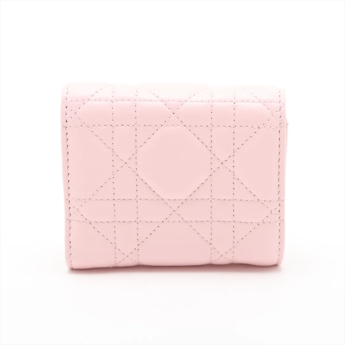 My Dior Cannage Leather Compact Wallet Pink — view 2