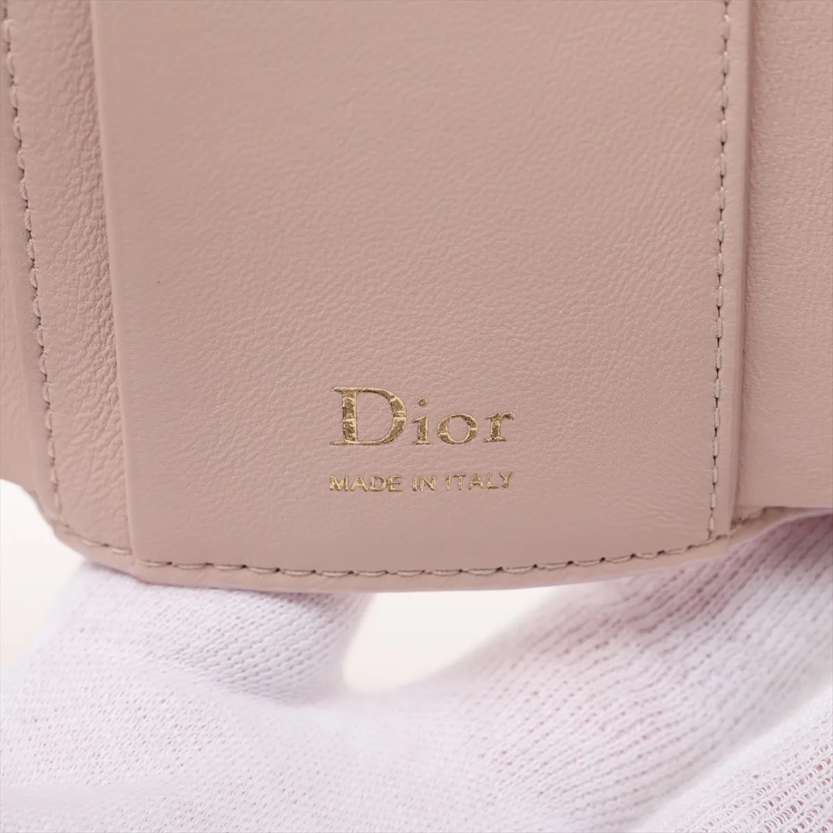 My Dior Cannage Leather Compact Wallet Pink — view 7