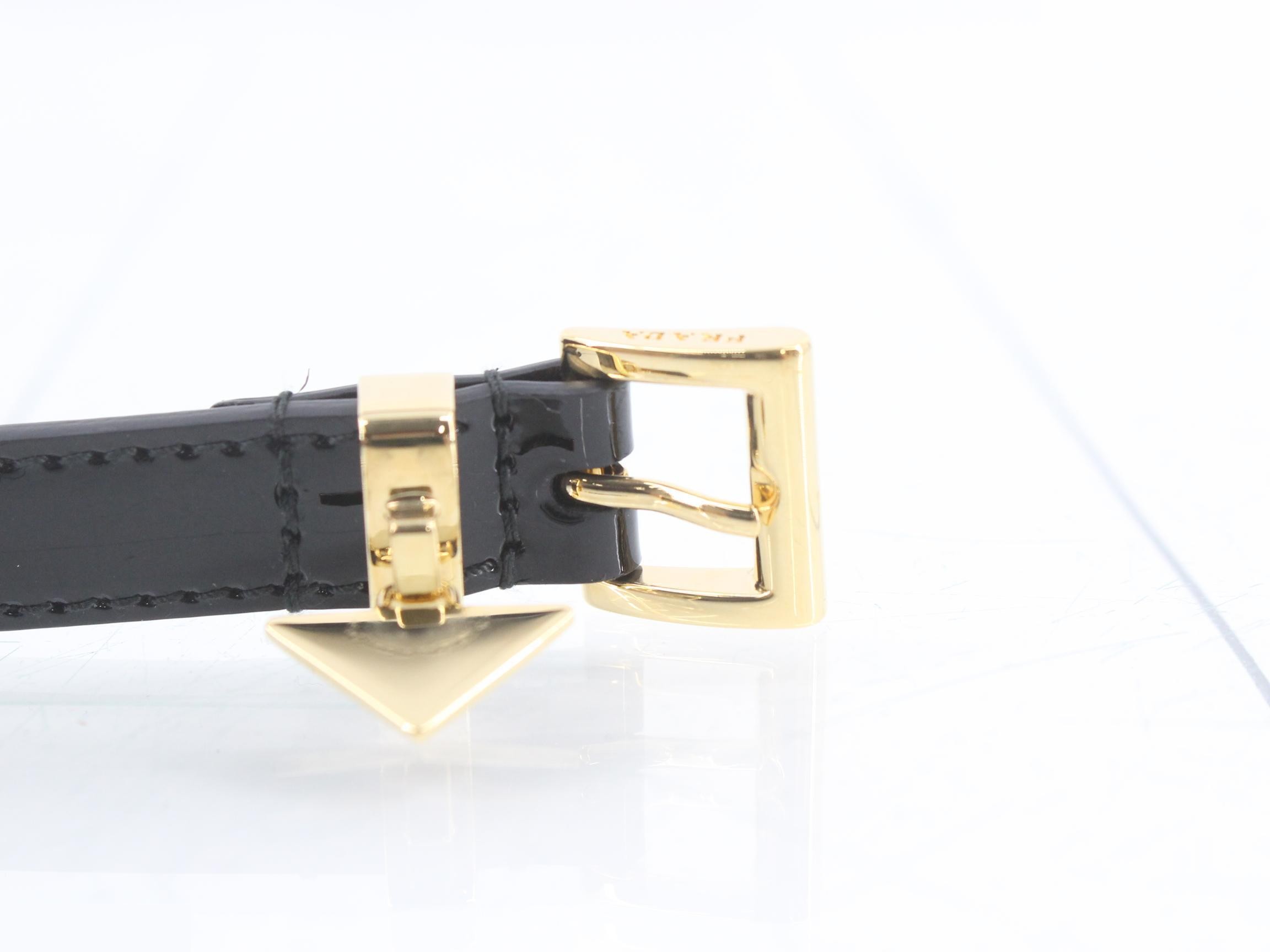 Other lines: Small items, accessories, belts, triangle logo, enamel, black, size 65 — view 3
